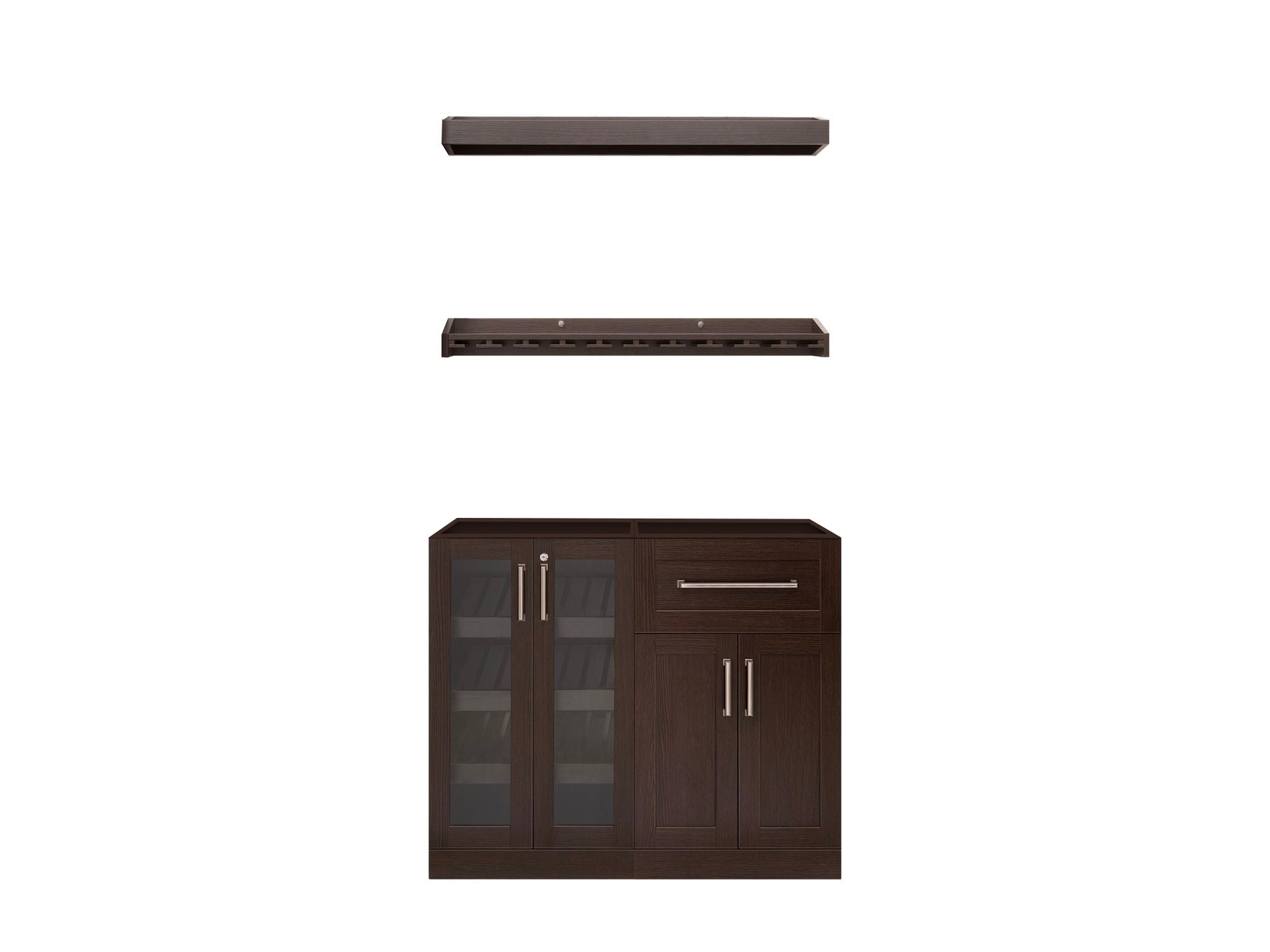 Home Bar 4 Piece Cabinet Set