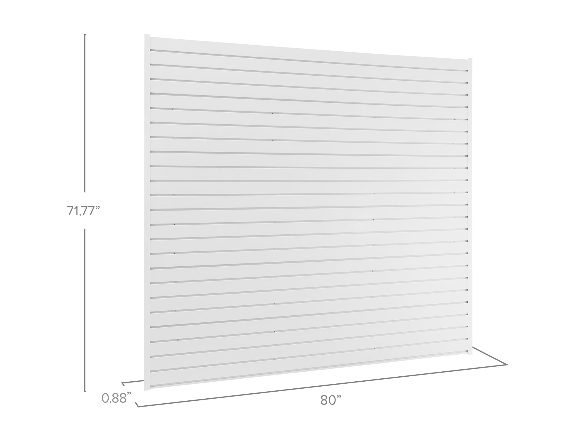 40 SQ. FT. White PVC Slatwall