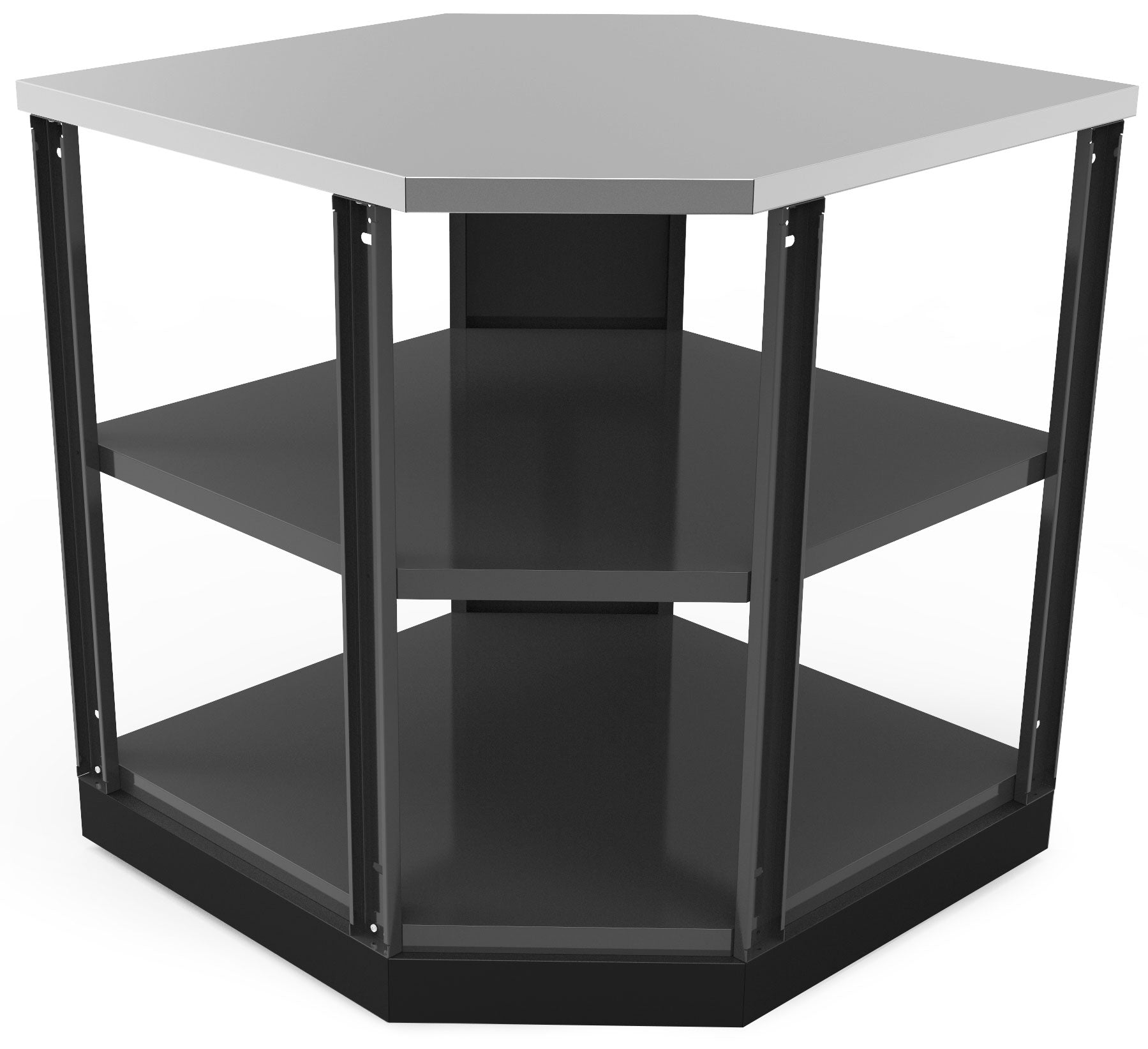 Outdoor Kitchen Aluminum 90-Degree Corner Shelf
