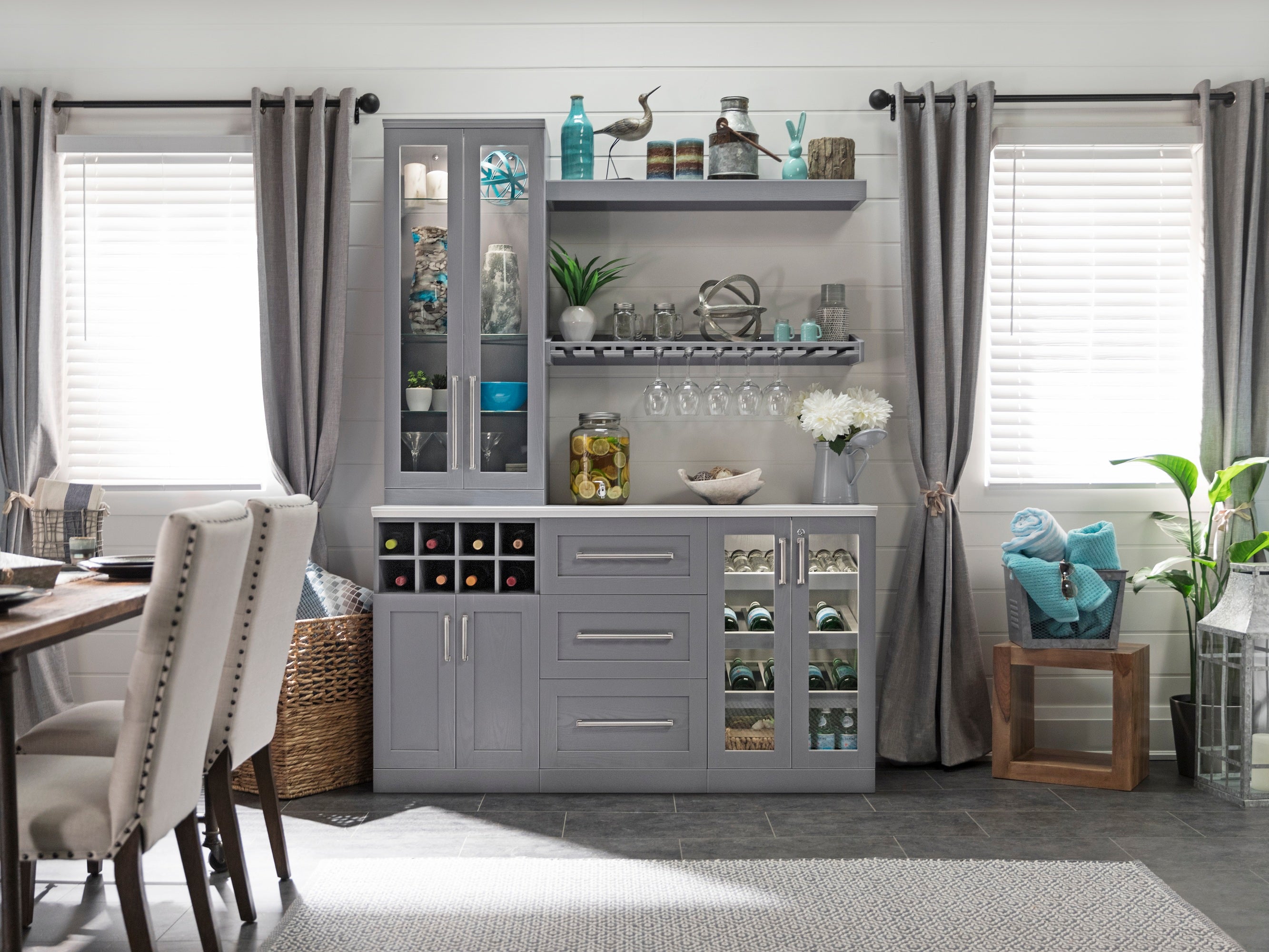 Home Bar 3 Piece Cabinet Set - 21 Inch