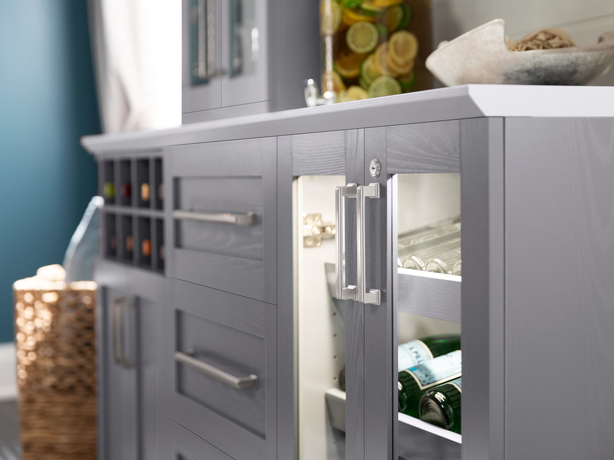 Home Bar 3 Piece Cabinet Set - 21 Inch