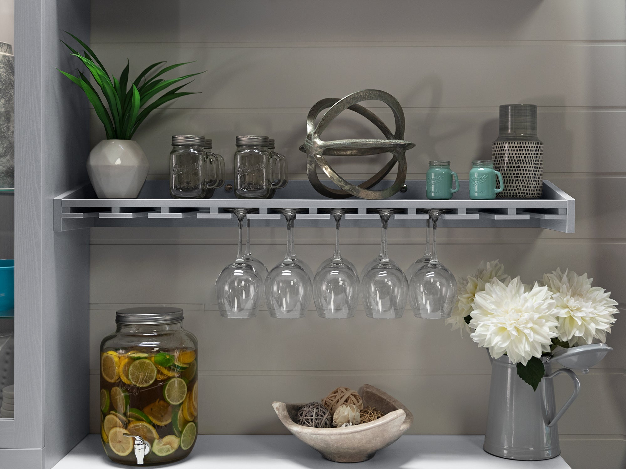 Home Bar 3 Piece Cabinet Set - 21 Inch