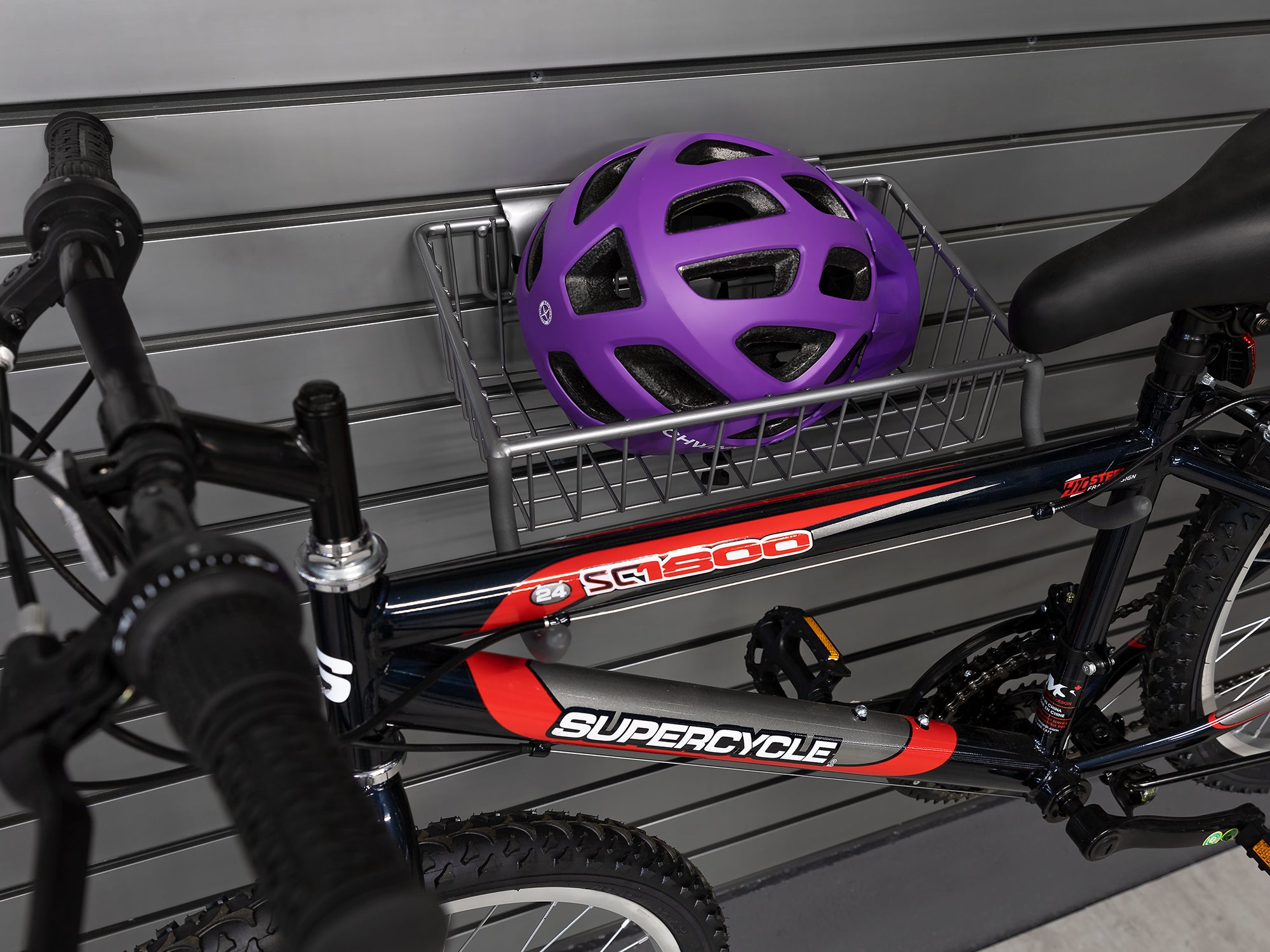 Shallow basket with Bike Hook (Pack of 1)