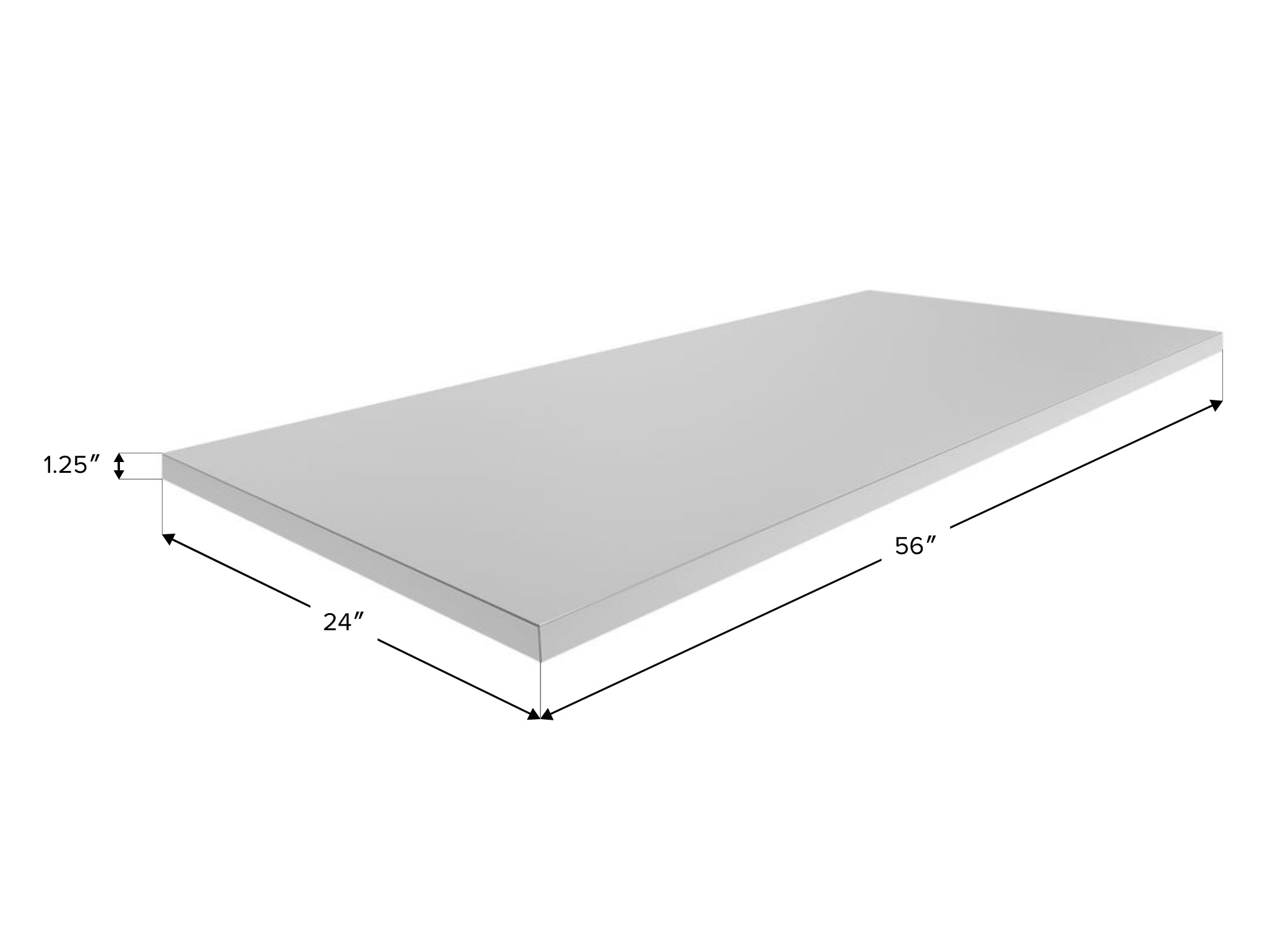 Outdoor Kitchen Stainless Steel Countertop 56 in.