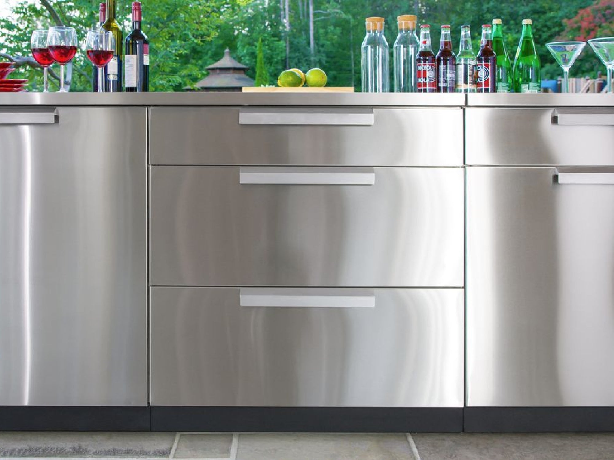 Outdoor Kitchen Stainless Steel Countertop 56 in.