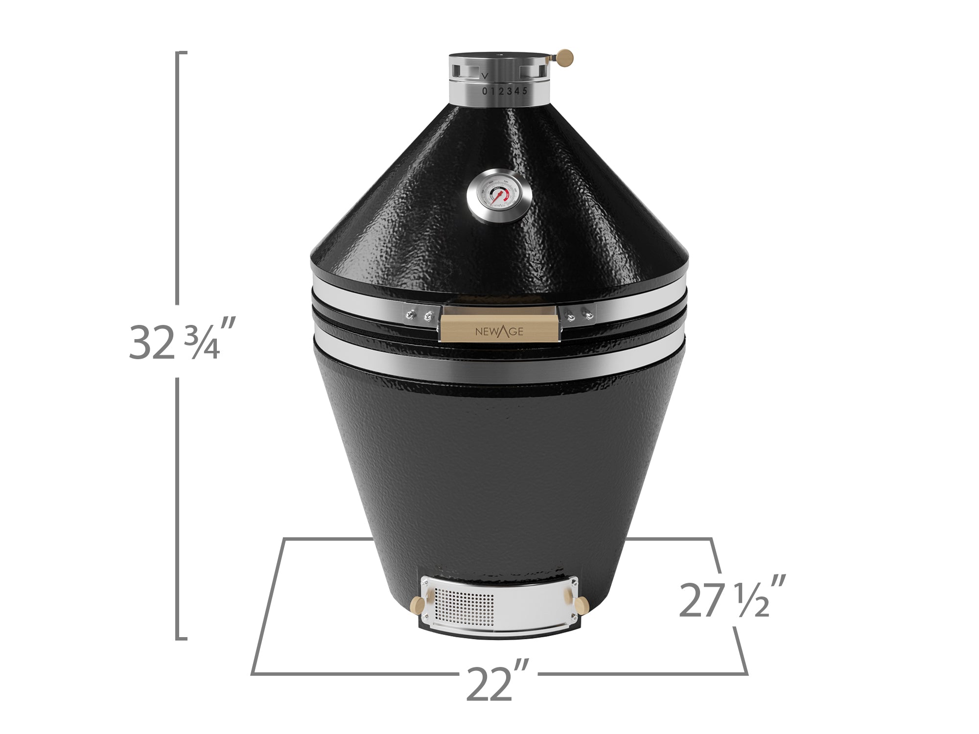 Outdoor Kitchen Platinum 22 in. Kamado