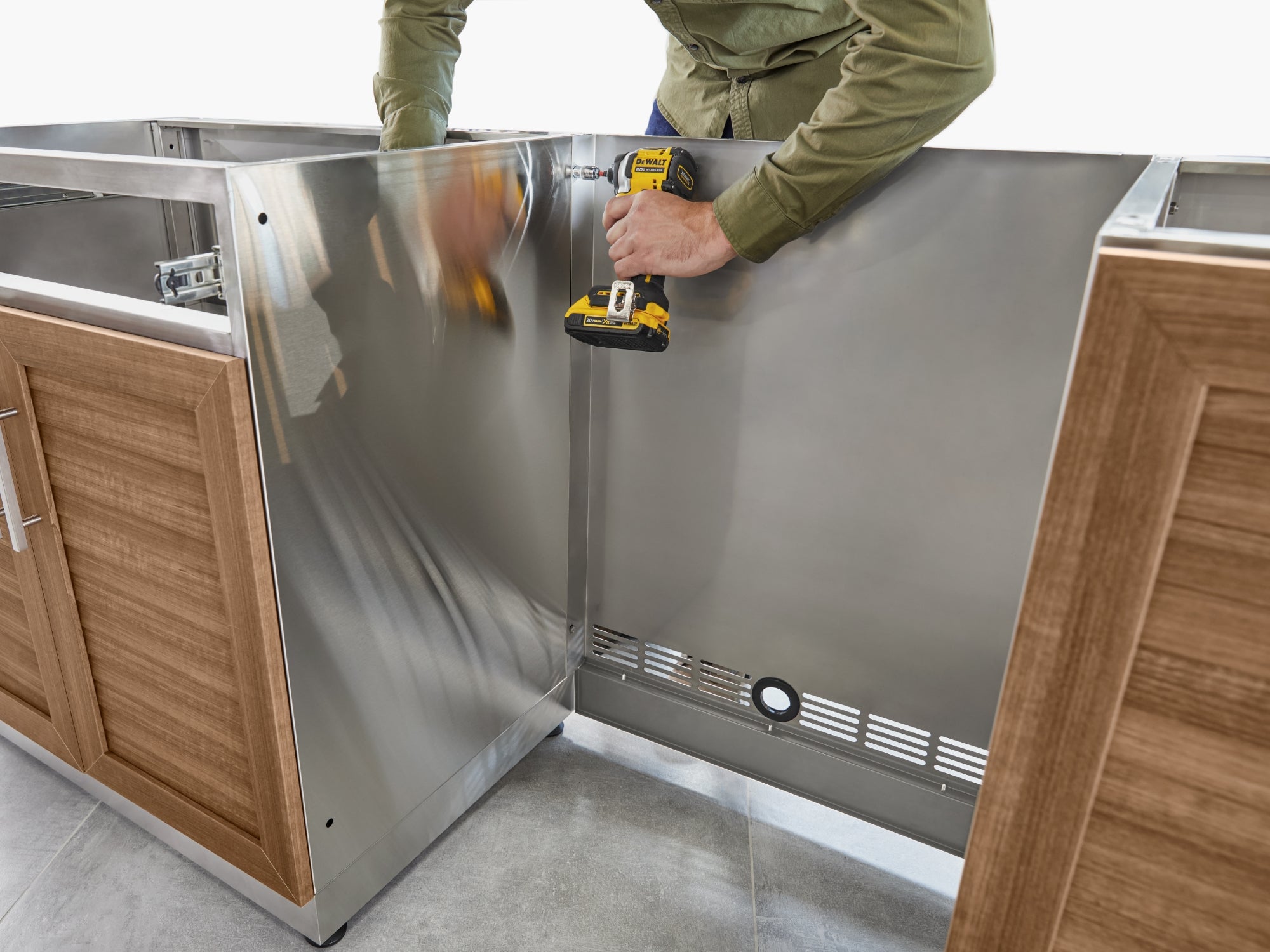 Classic Series Stainless Steel Outdoor Kitchen 24 in. Fridge Bracket Assembly
