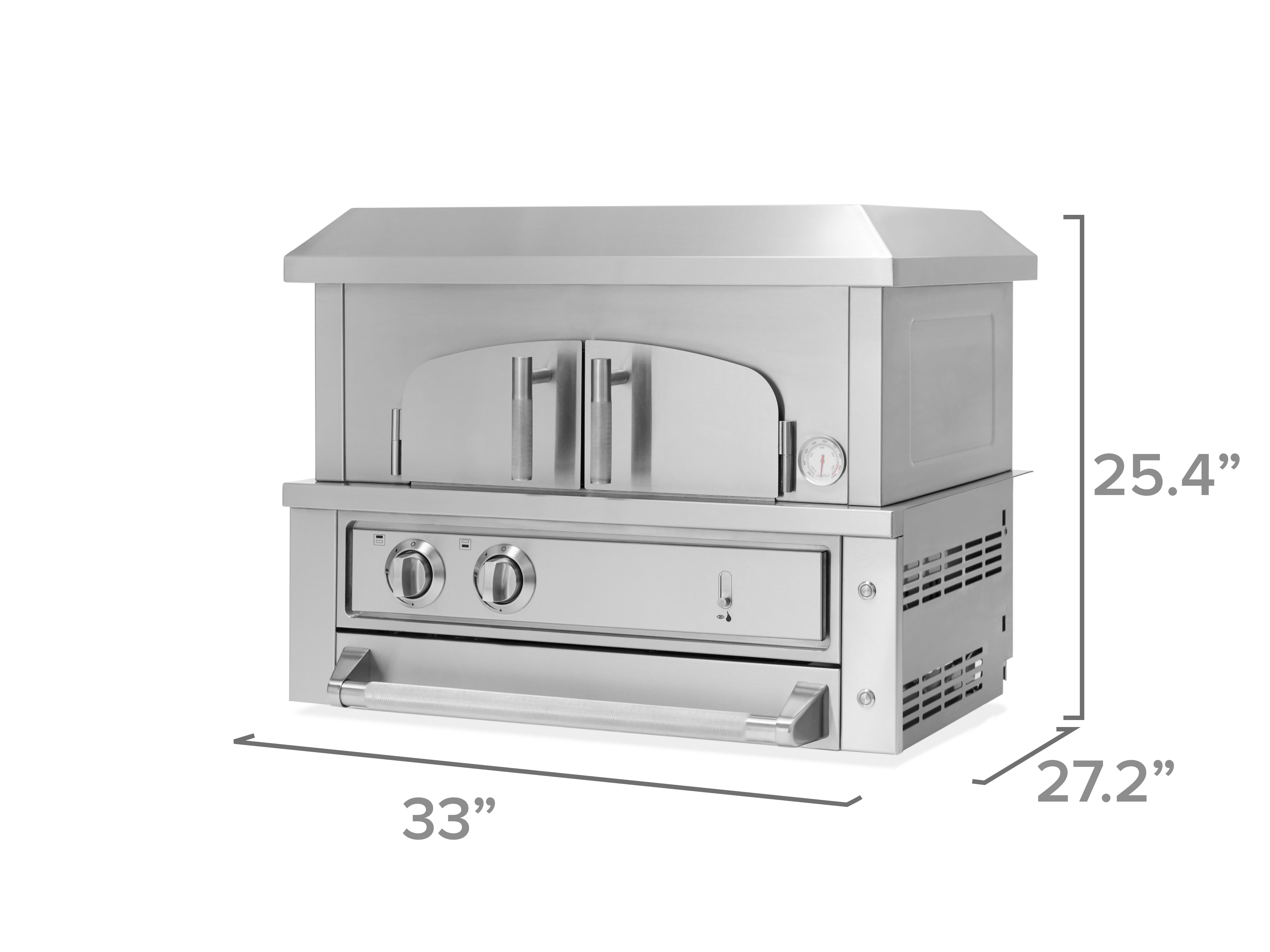 Outdoor Kitchen 33 in. Platinum Built-In Pizza Oven