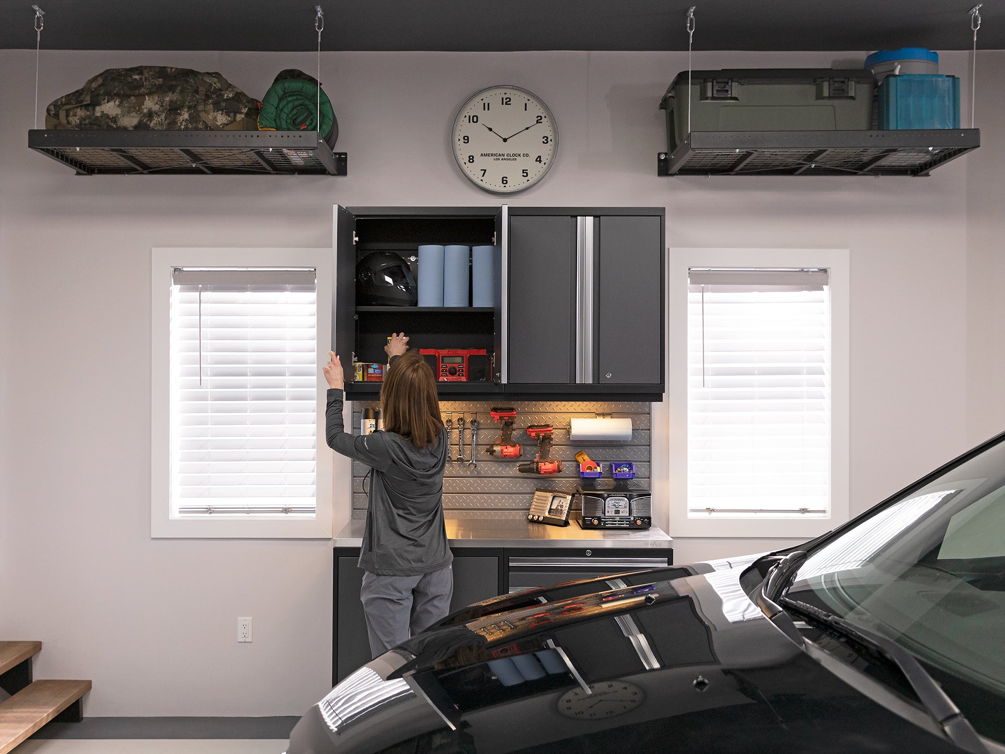 Pro Series 5 Piece Cabinet Set with Sink, Wall Cabinet, Tool Drawer, and Worktop