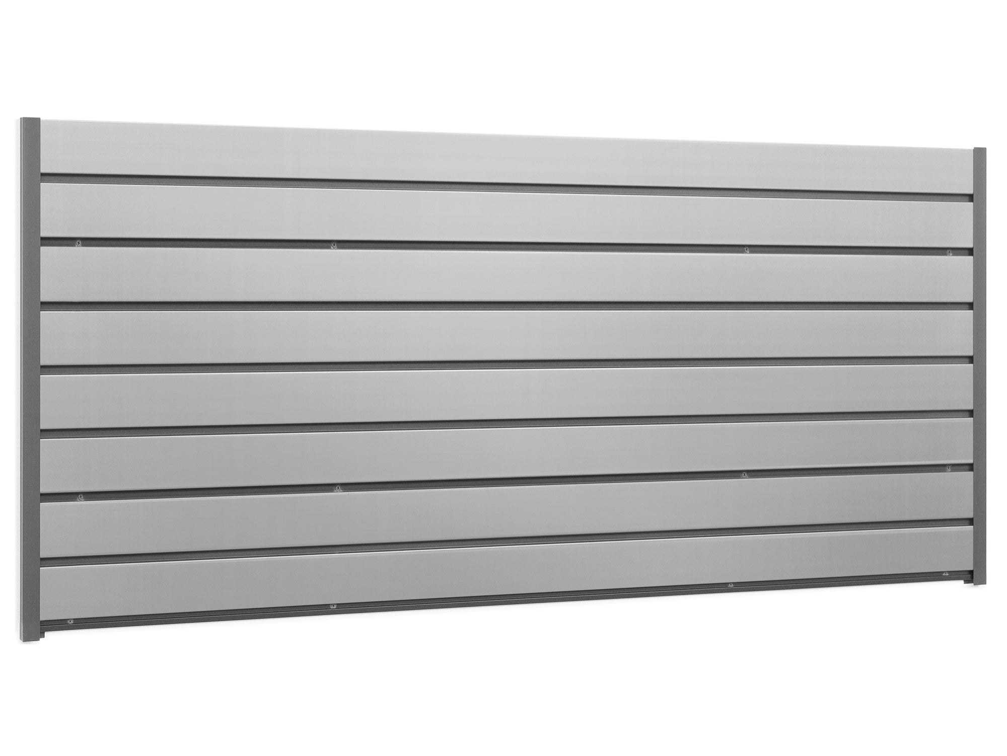 Bold Series 60 in. Silver PVC Slatwall Backsplash (10 Sq.Ft.)