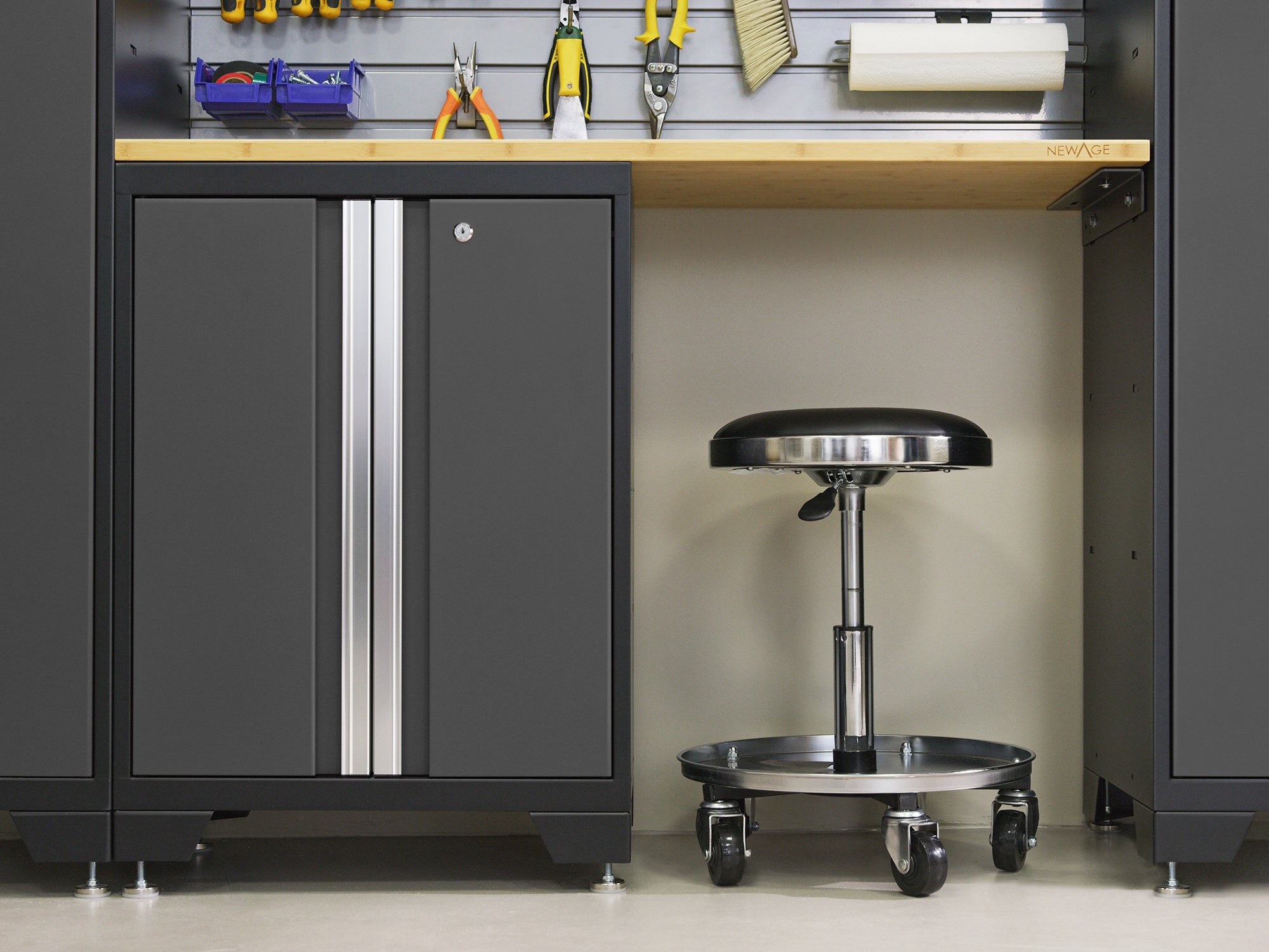 Bold Series 3 Piece Cabinet Set with Wall Cabinets and 72 in. Display Shelf