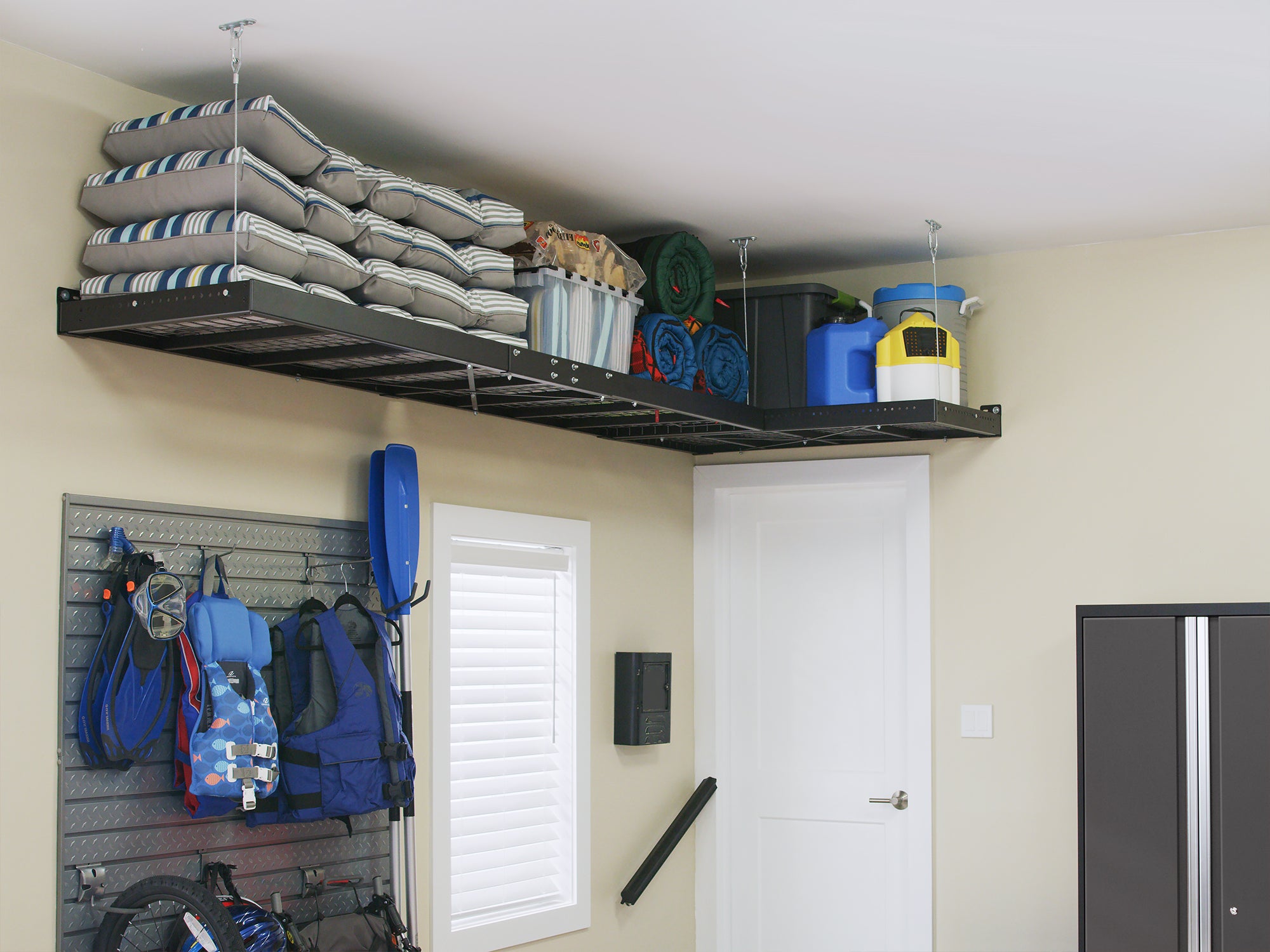 Bold Series 3 Piece Cabinet Set with Wall Cabinets and 72 in. Display Shelf
