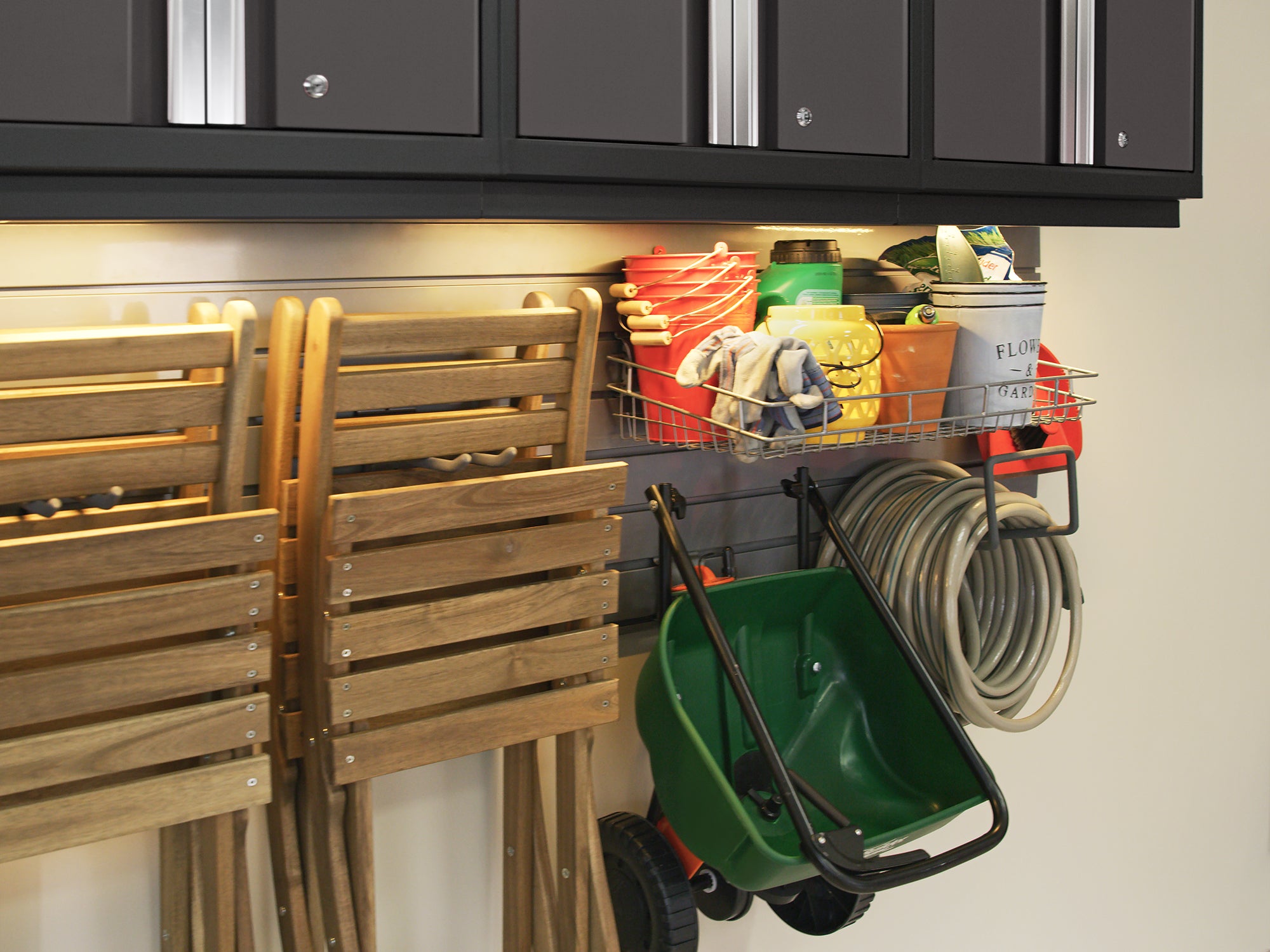 Bold Series 3 Piece Cabinet Set with Wall Cabinets and 72 in. Display Shelf