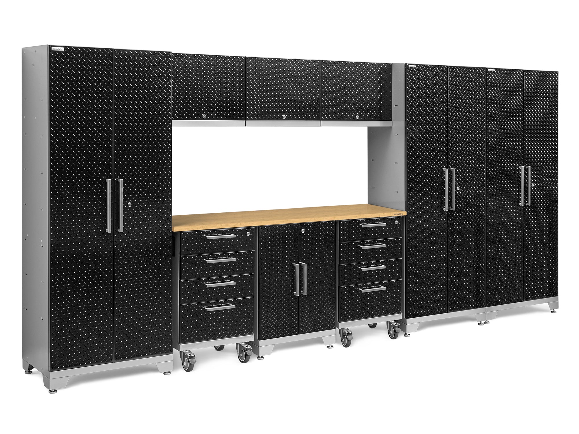 Diamond Plate Black / Bamboo