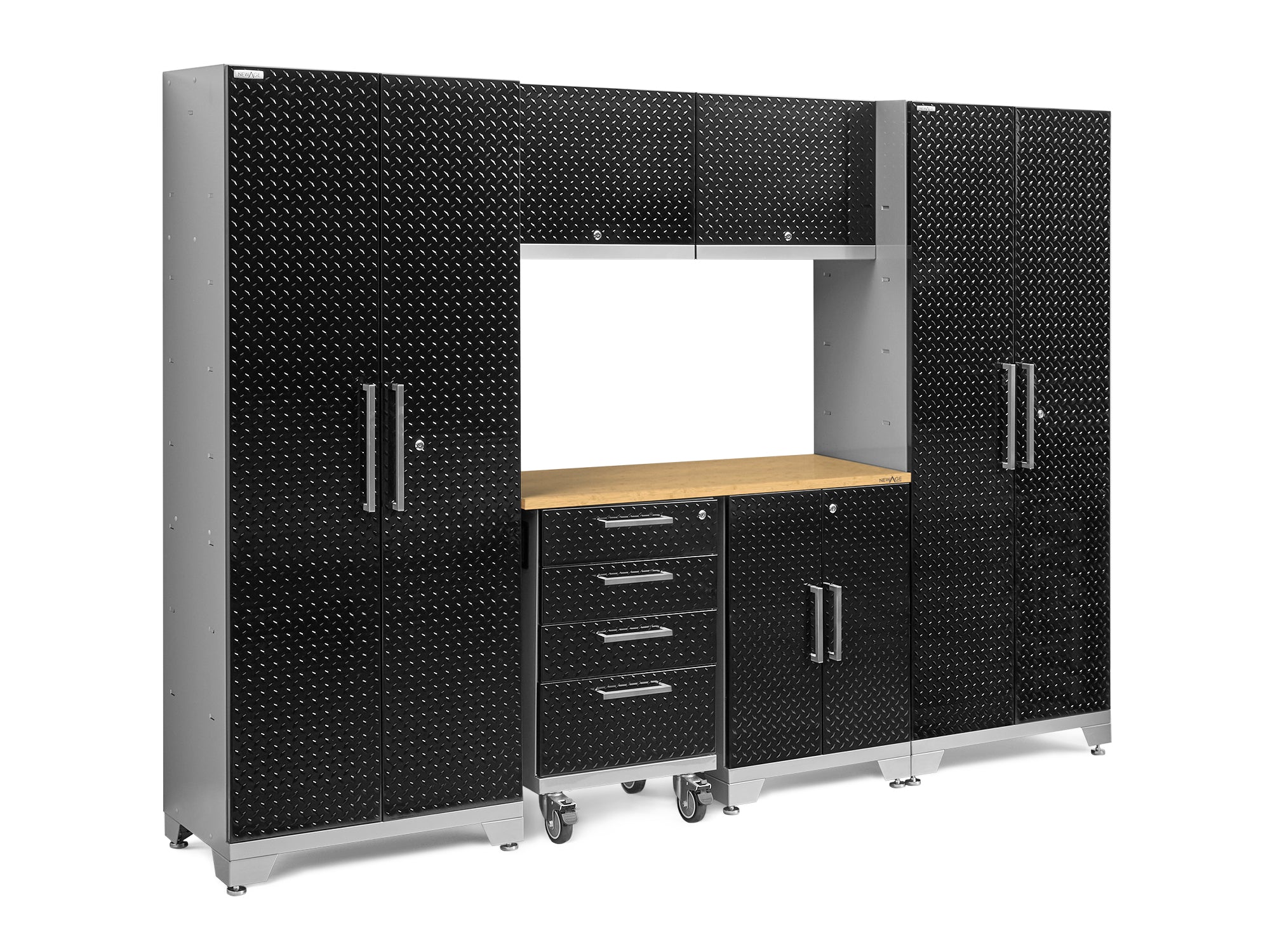 Diamond Plate Black / Bamboo