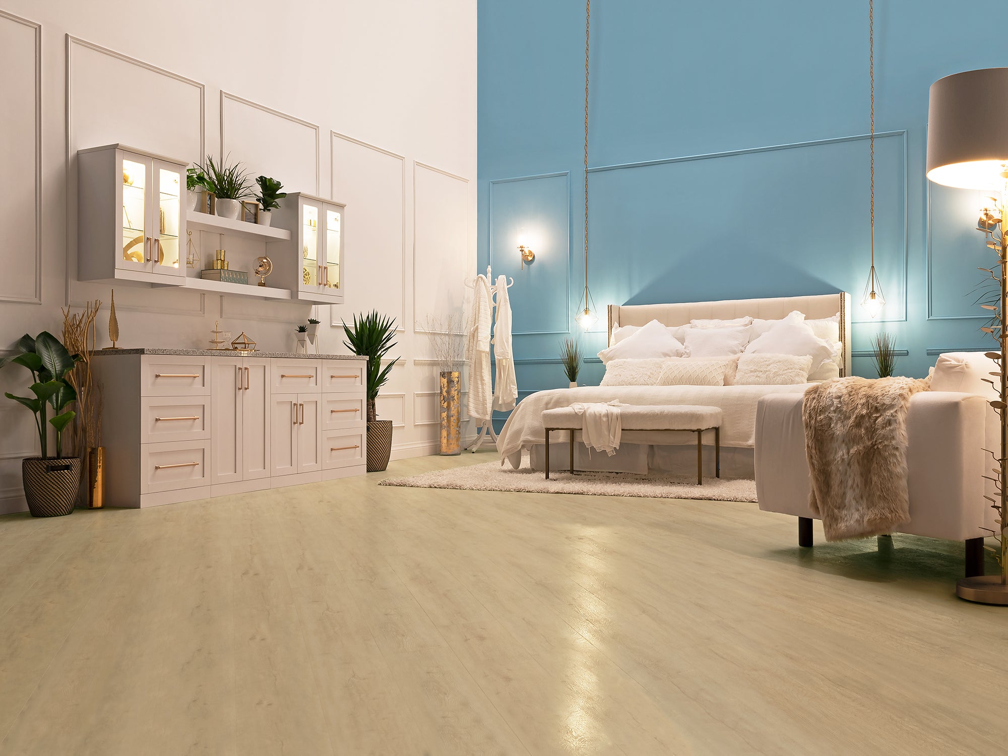 Stone Composite LVP Flooring 9.5mm 1000 sq. ft. Flooring Kit