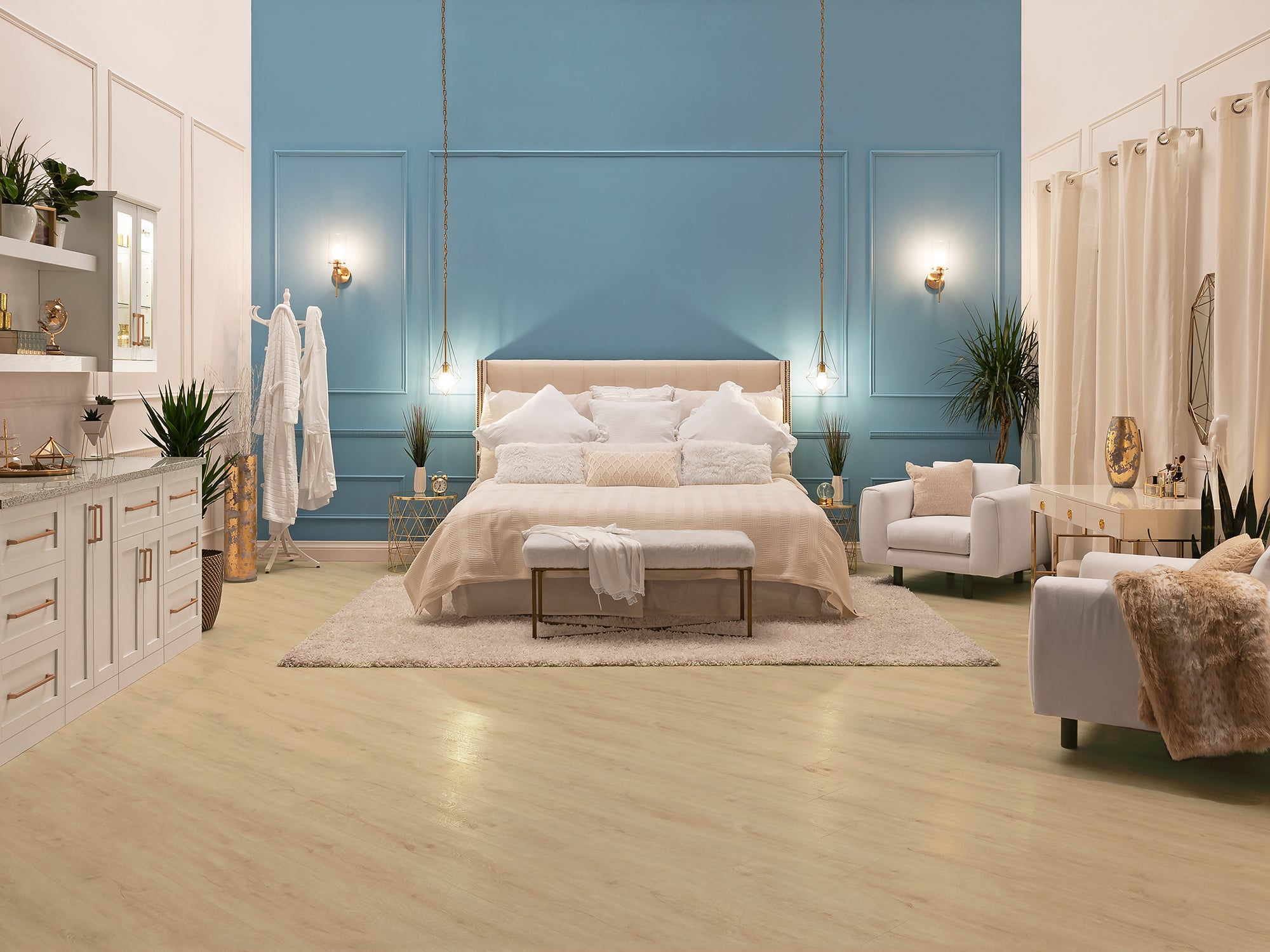 Stone Composite LVP Flooring 9.5mm 1000 sq. ft. Flooring Kit