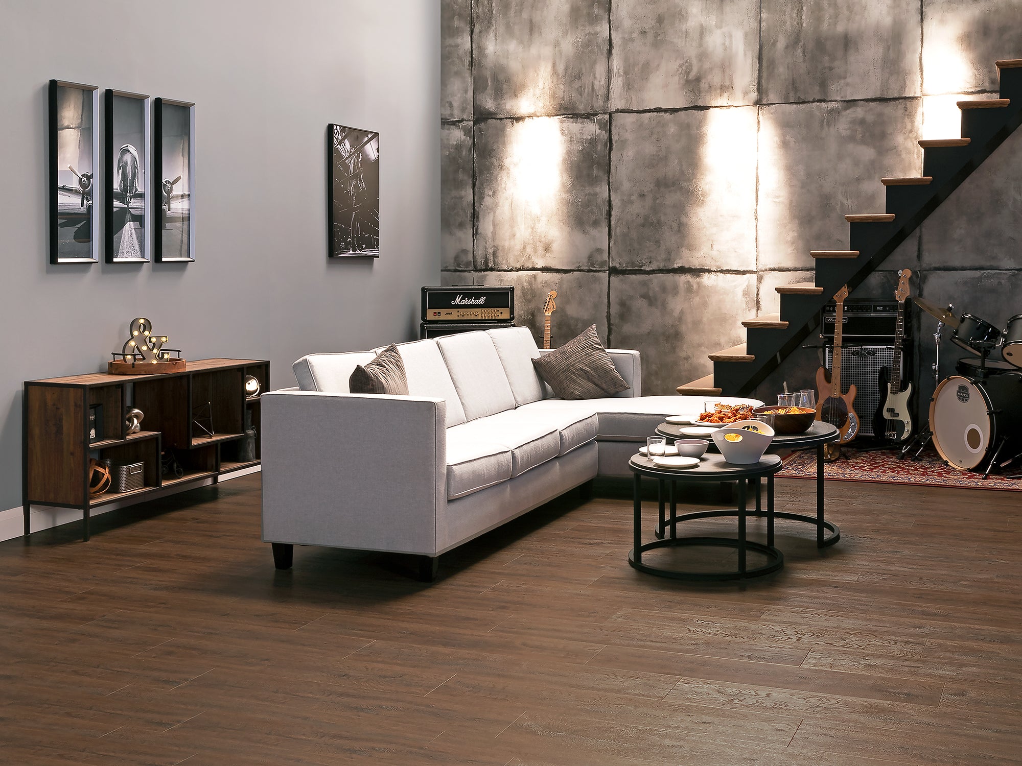 Stone Composite LVP Flooring 9.5mm 1000 sq. ft. Flooring Kit