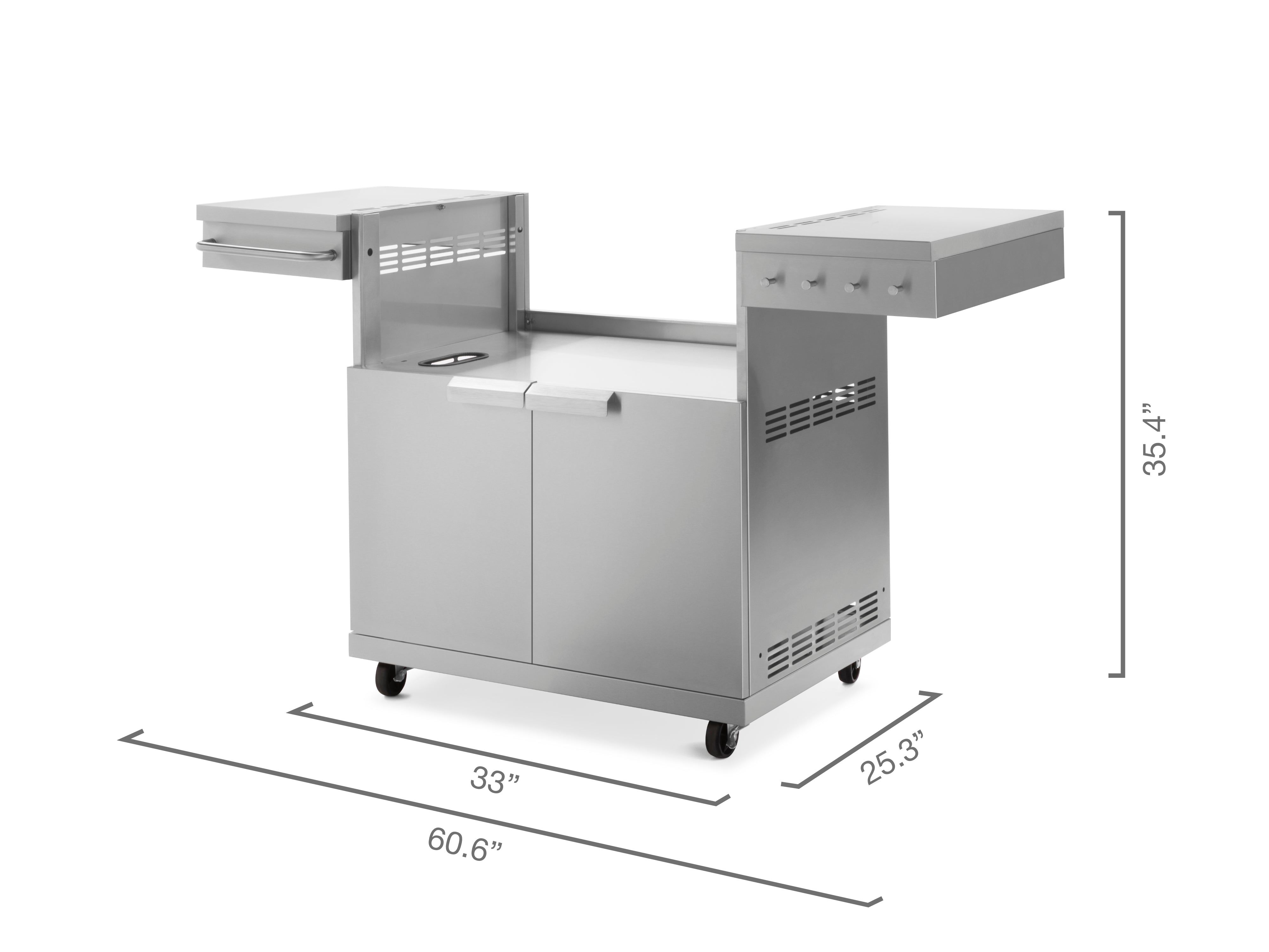 Outdoor Kitchen Classic Stainless Steel Grill Cart