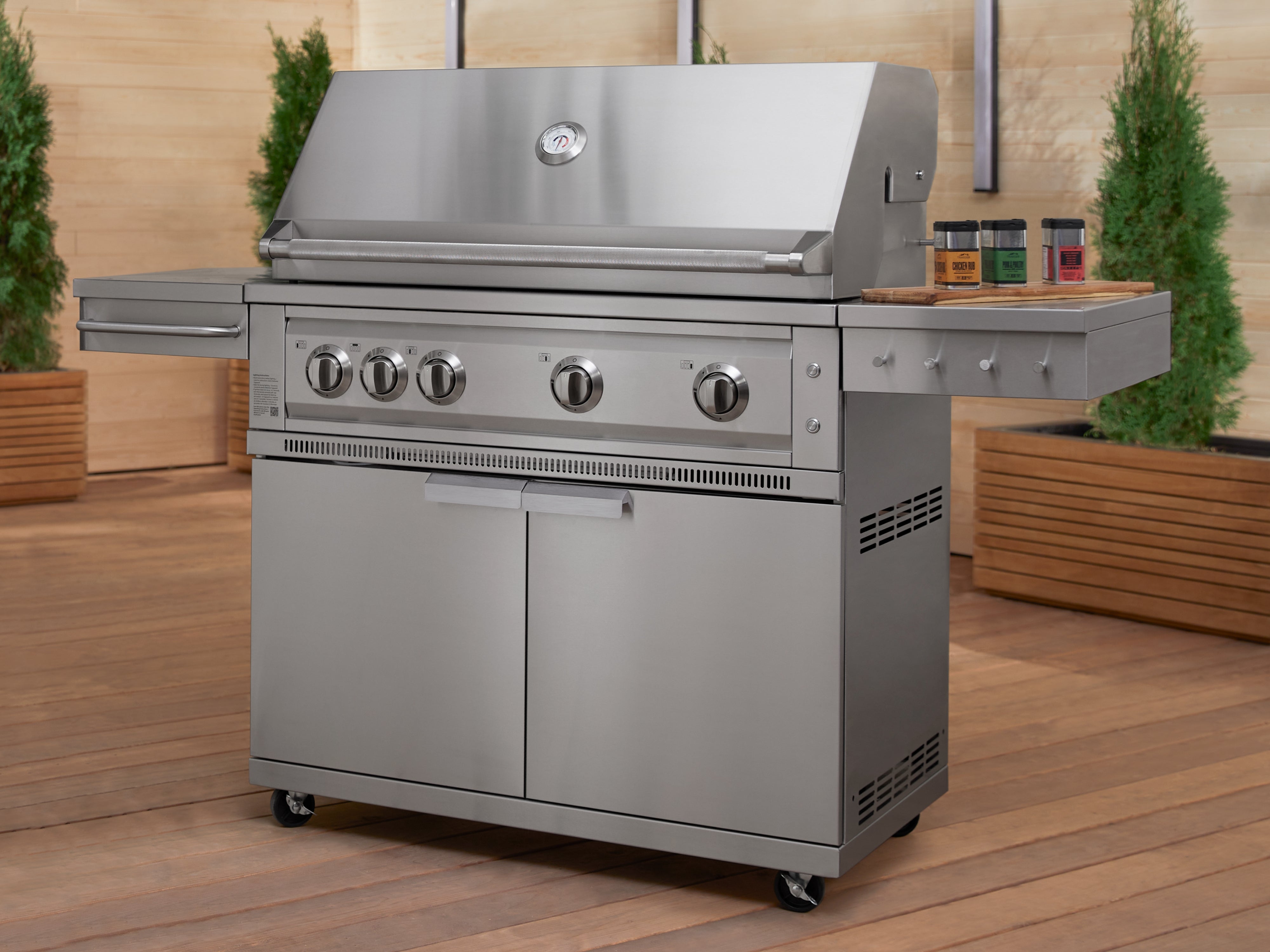 Outdoor Kitchen Classic Stainless Steel Grill Cart