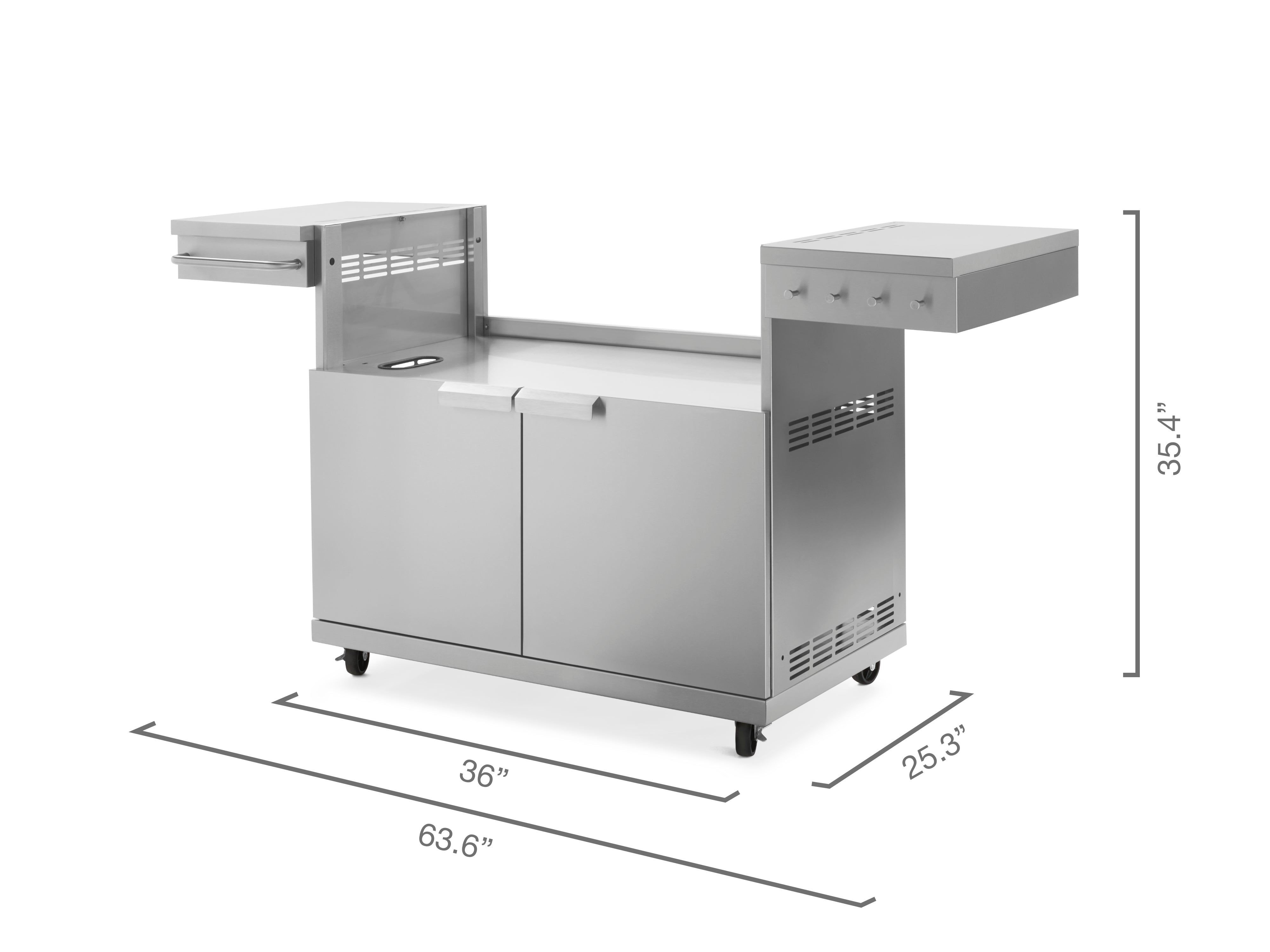 Outdoor Kitchen Classic Stainless Steel Grill Cart