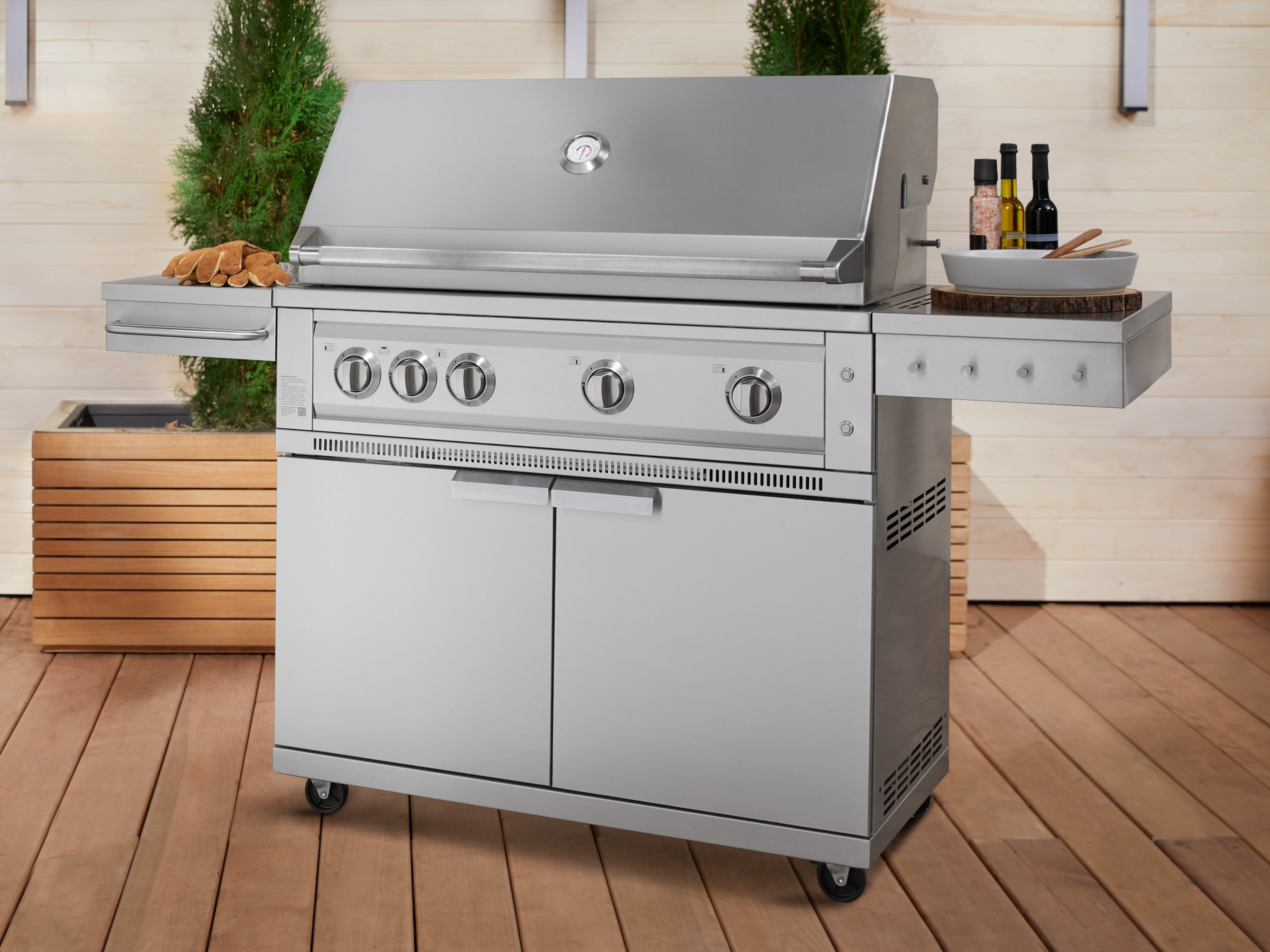 Outdoor Kitchen Classic Stainless Steel Grill Cart
