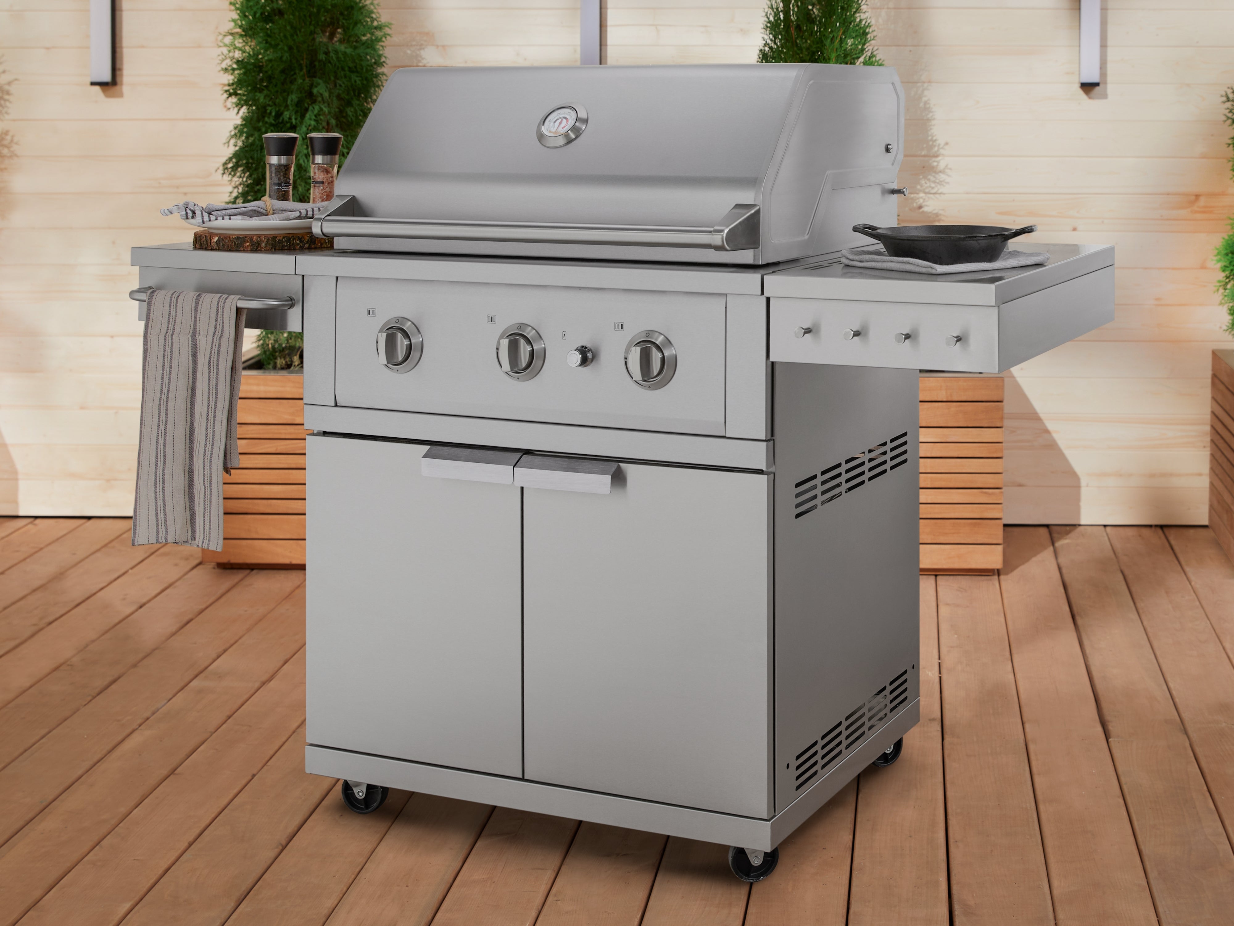Outdoor Kitchen Classic Stainless Steel Grill Cart