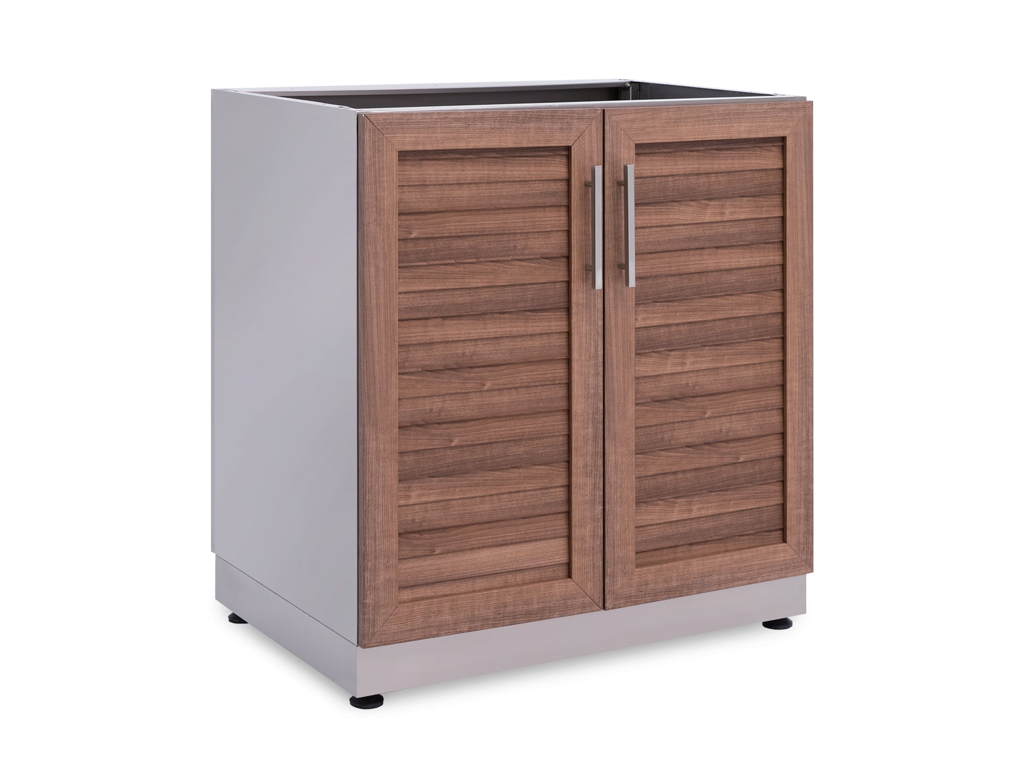 Outdoor Kitchen Stainless Steel Louvered Doors 2-Door Cabinet