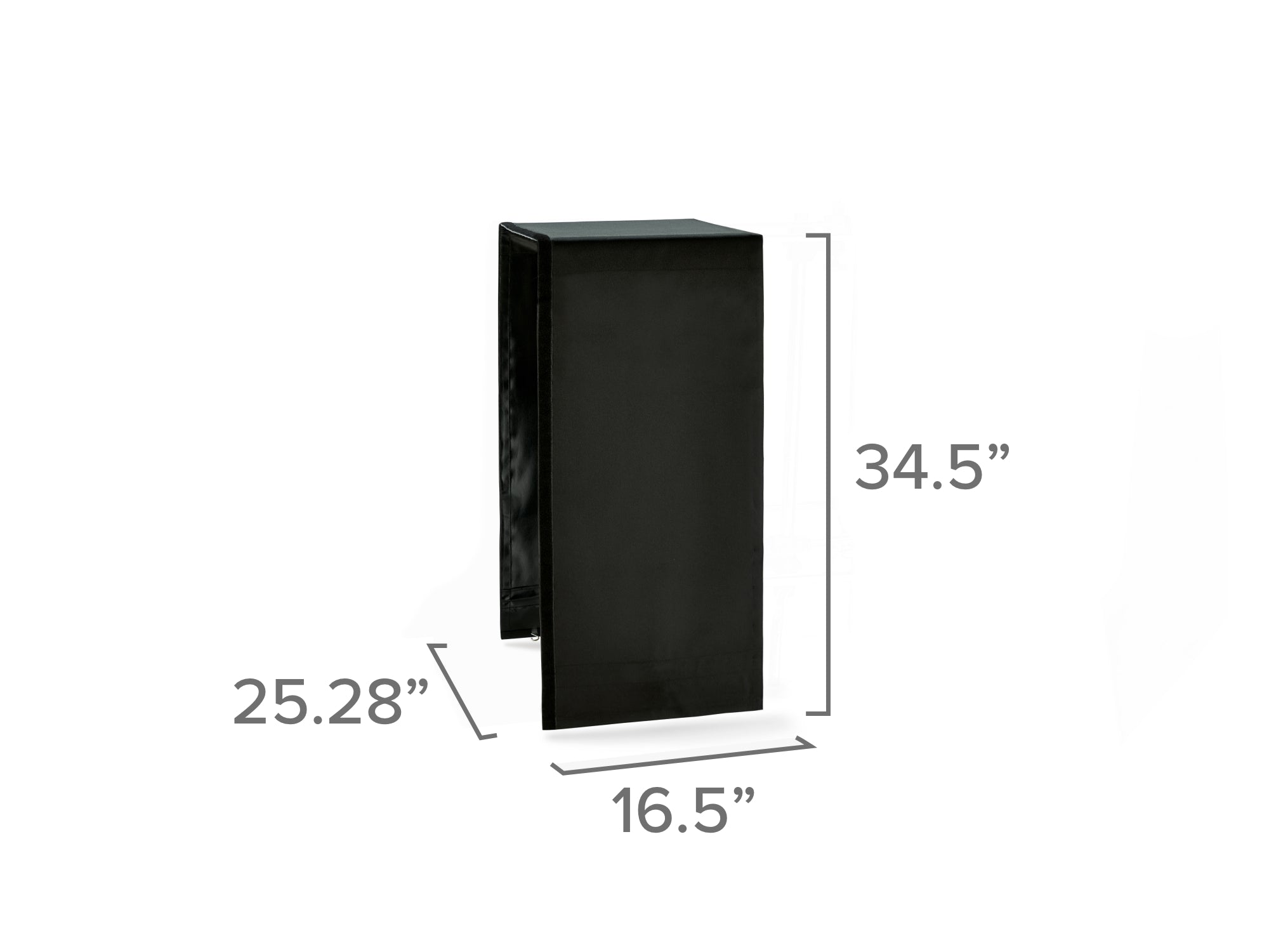 Classic Outdoor Kitchen Cabinet Cover: 16 in. Dual Side Burner Black Cover