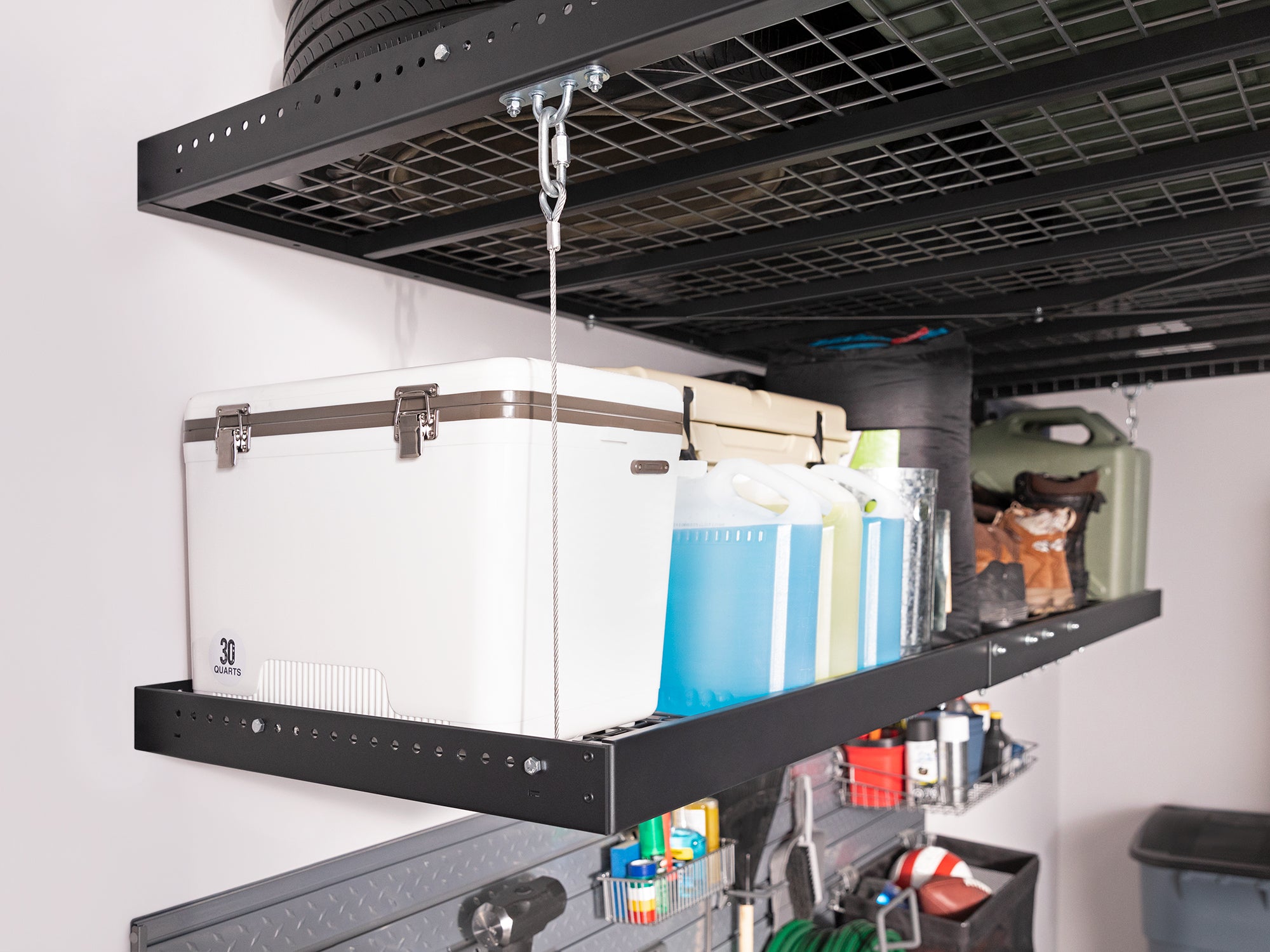 Pro Series 2 ft. x 8 ft. Wall Mounted Steel Shelf