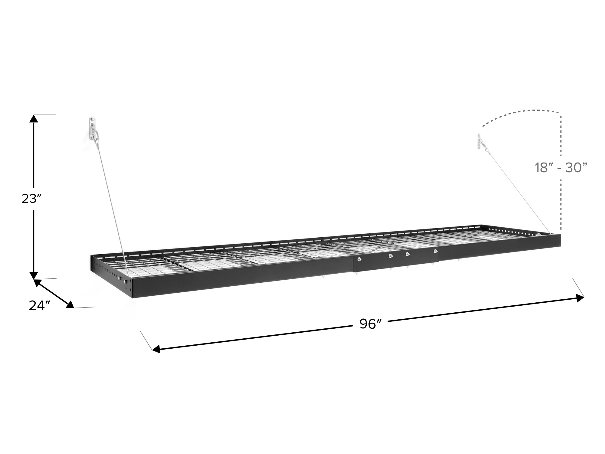 Pro Series 2 ft. x 8 ft. Wall Mounted Steel Shelf