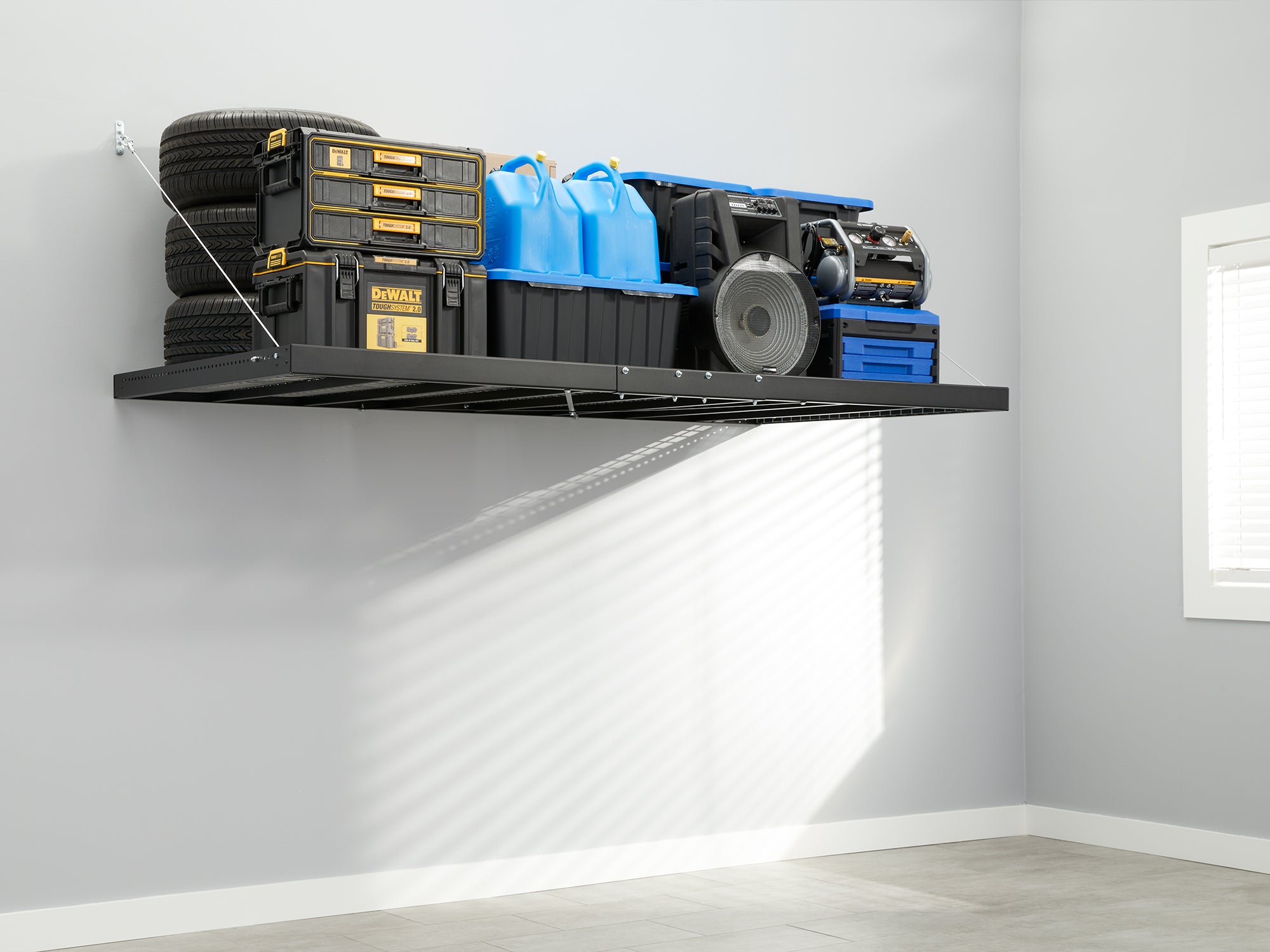 Pro Series 2 ft. x 8 ft. Wall Mounted Steel Shelf