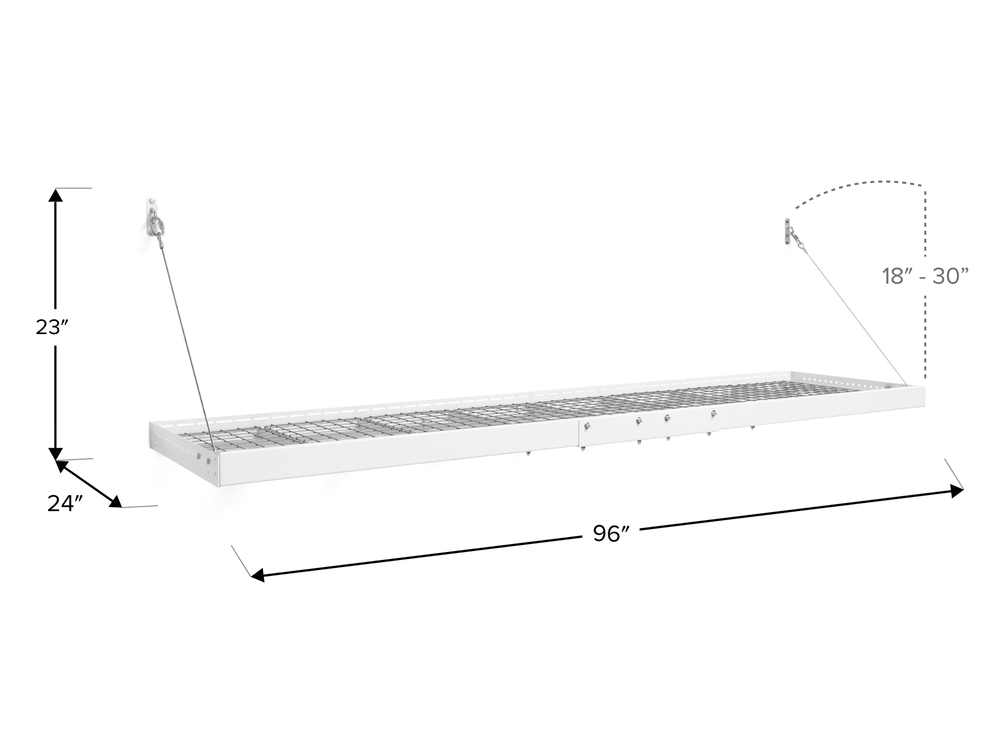 Pro Series 2 ft. x 8 ft. Wall Mounted Steel Shelf