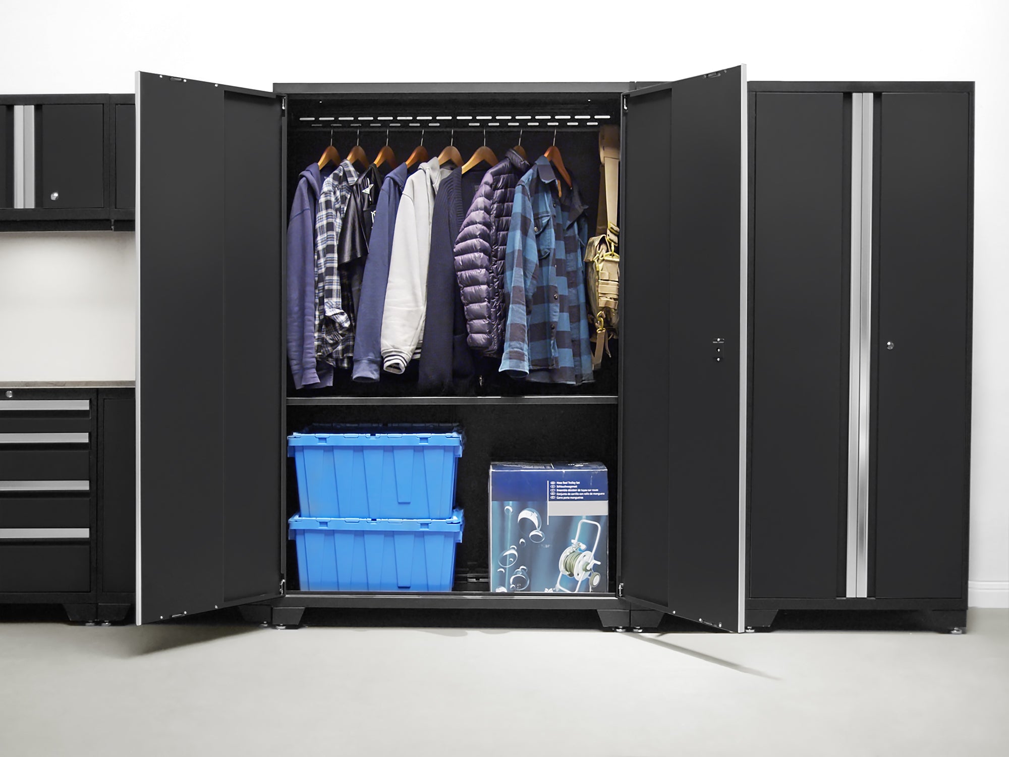 Bold Series 6 Piece Cabinet Set with Base, Wall Cabinets and 48 in. RTA Locker