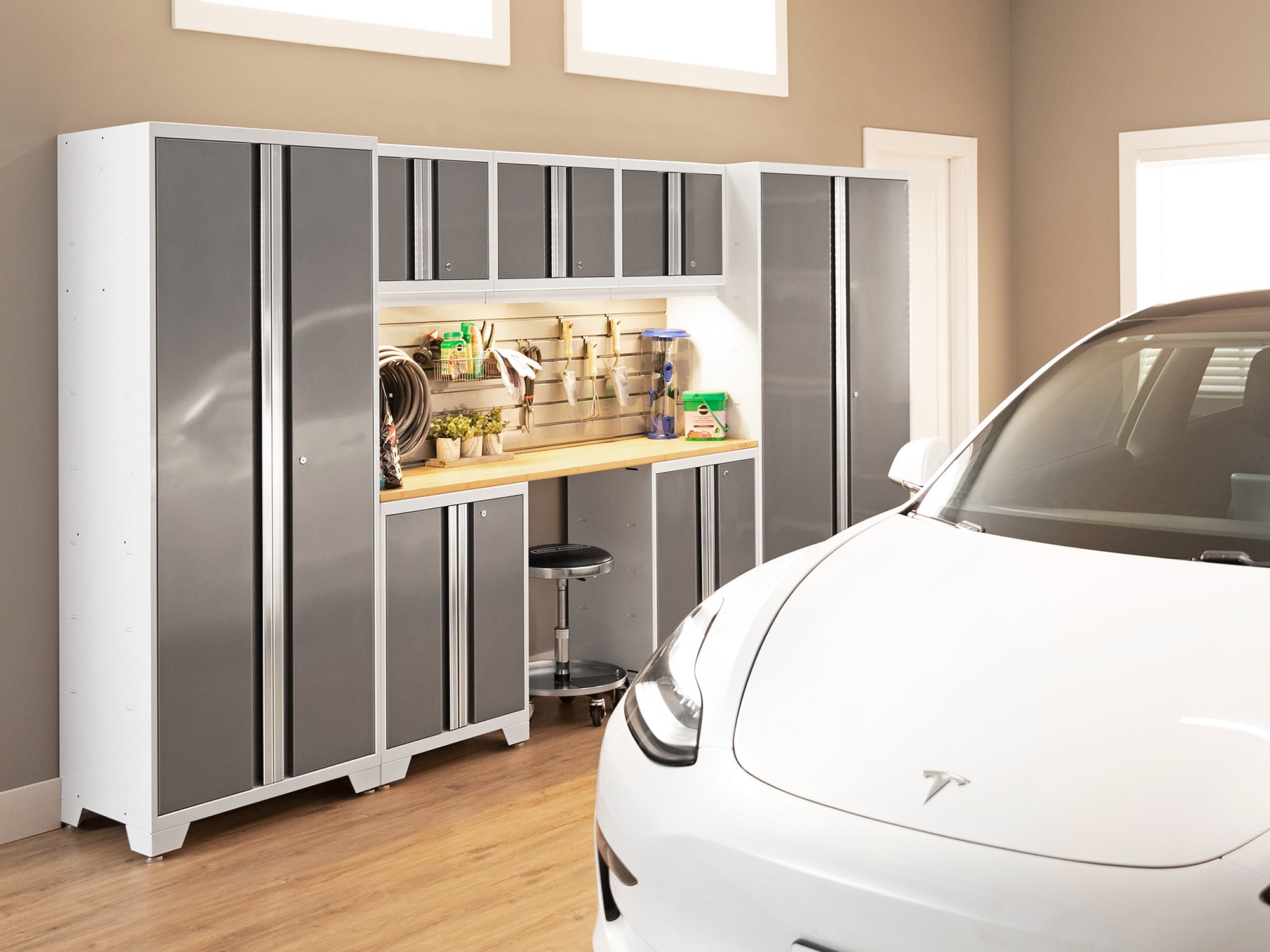Bold Series 6 Piece Cabinet Set with Base, Wall Cabinets and 48 in. RTA Locker