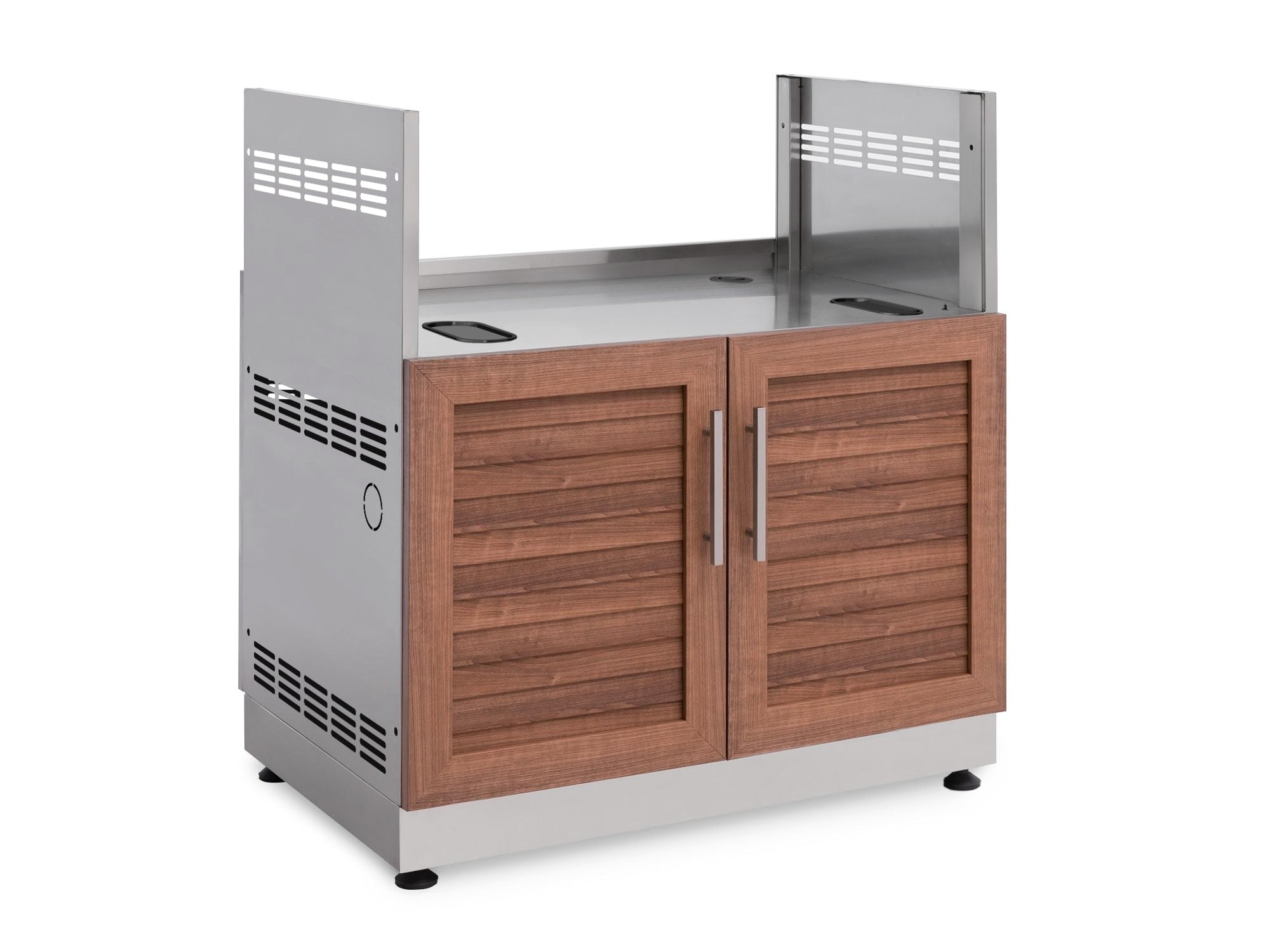 Outdoor Kitchen Classic Stainless Steel Louvered Doors Gas Grill Cabinet