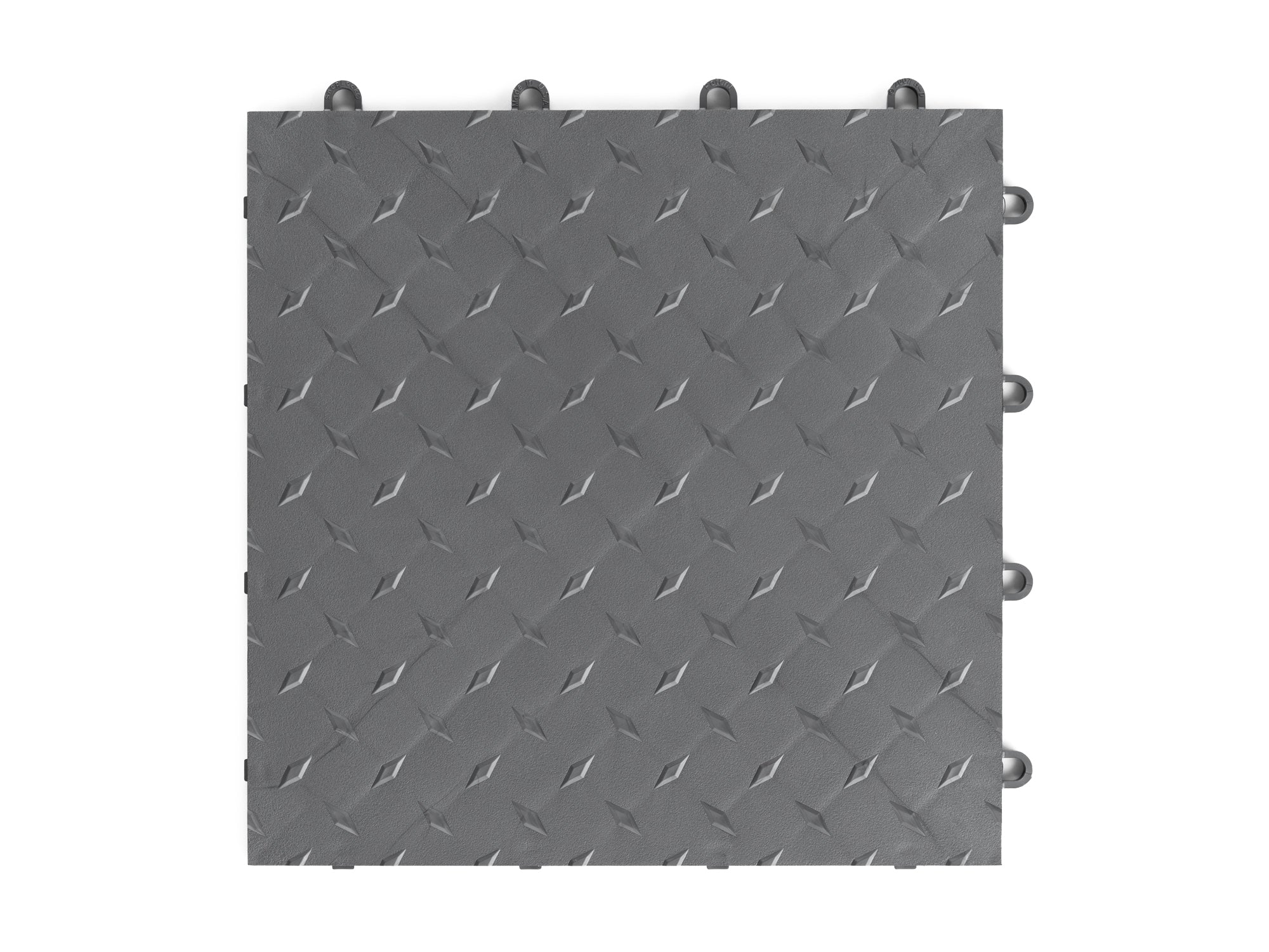12in x 12in Diamond Plate Pattern Polypropylene Garage Flooring Tiles (48-Pack)