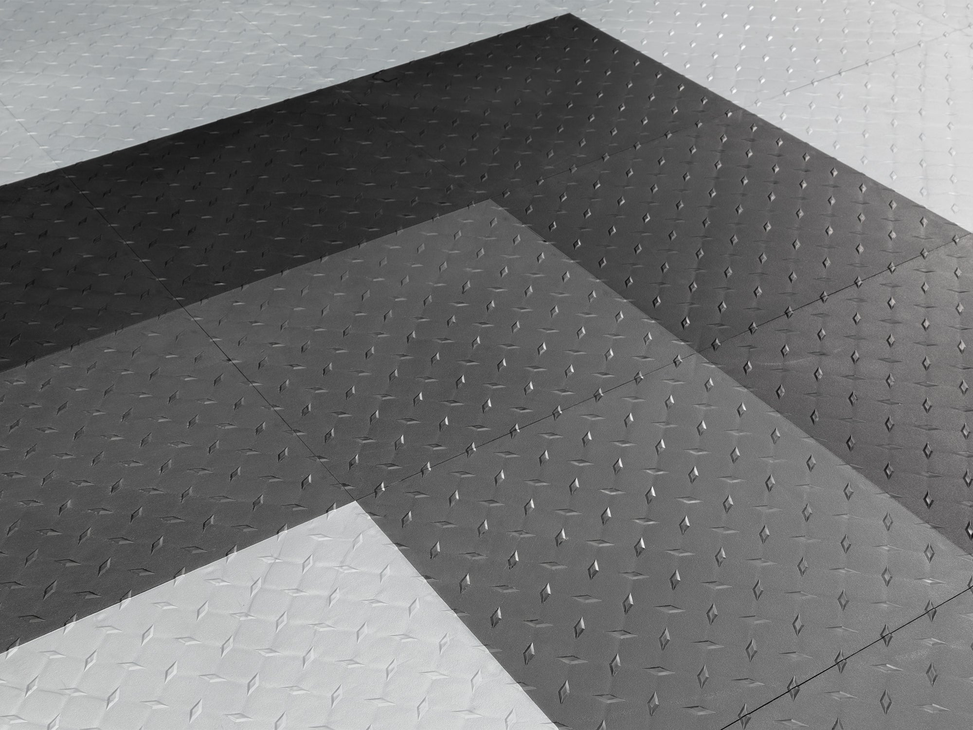 12in x 12in Diamond Plate Pattern Polypropylene Garage Flooring Tiles (48-Pack)