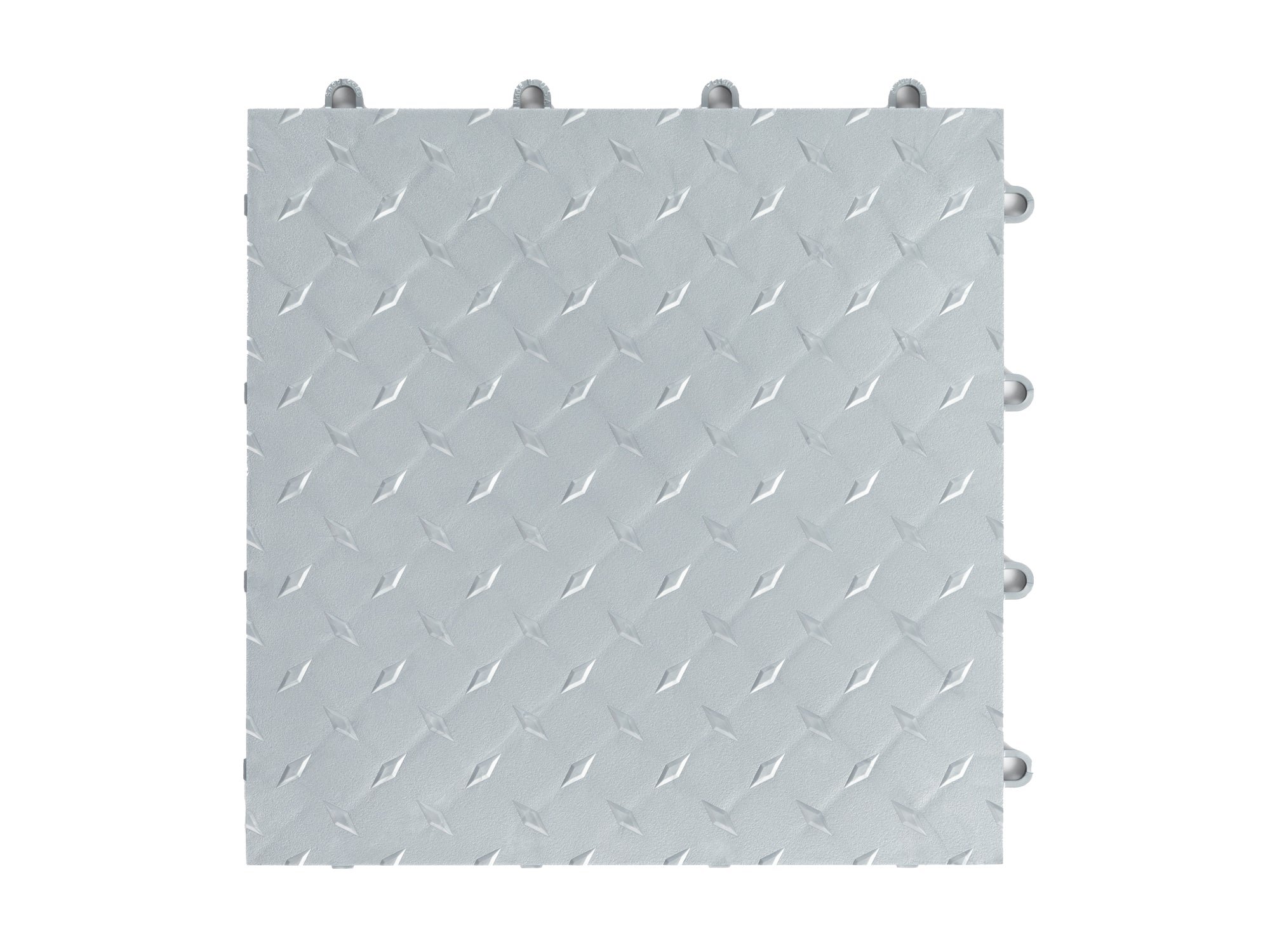 12in x 12in Diamond Plate Pattern Polypropylene Garage Flooring Tiles (48-Pack)