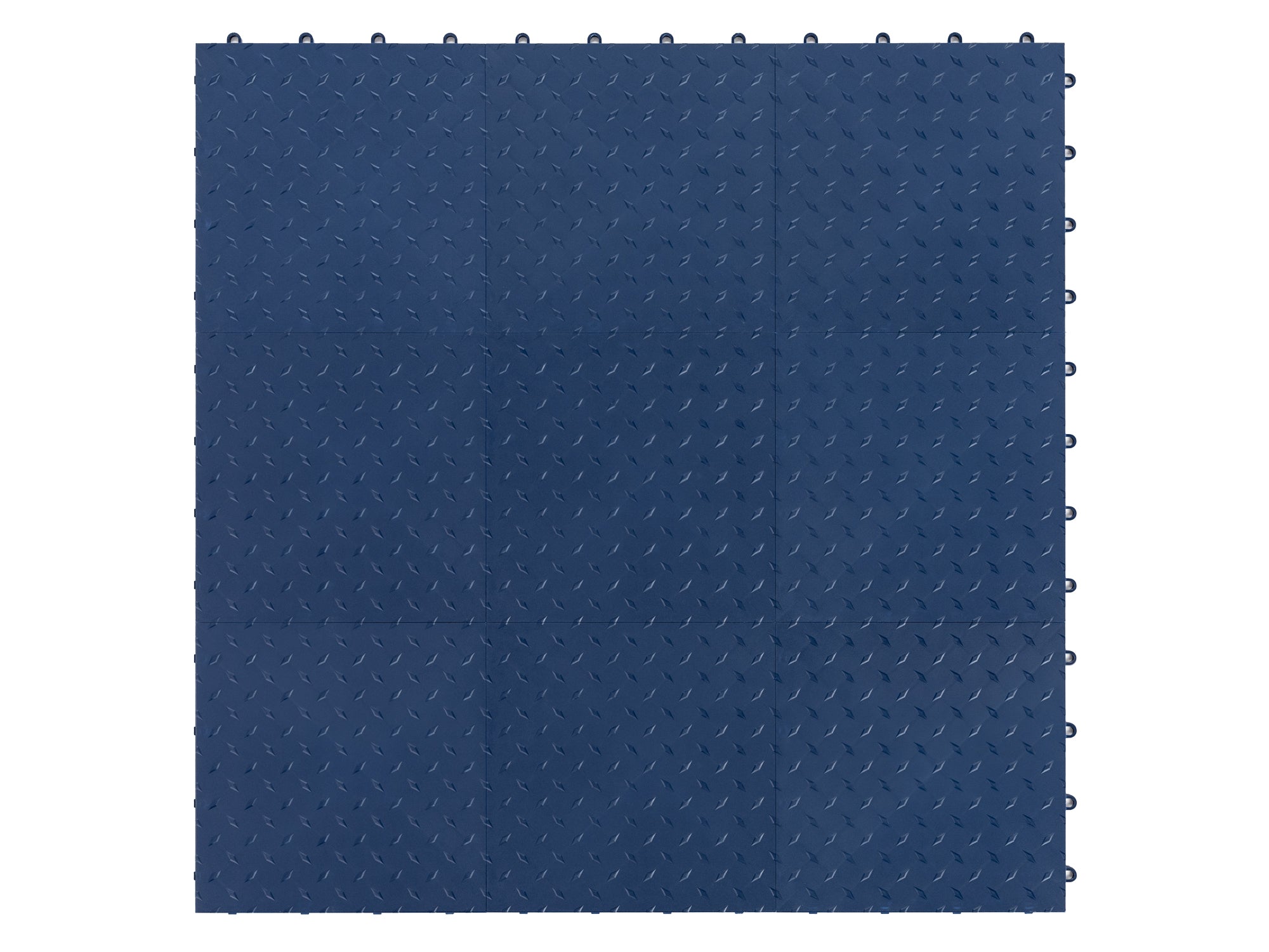 12in x 12in Diamond Plate Pattern Polypropylene Garage Flooring Tiles (48-Pack)