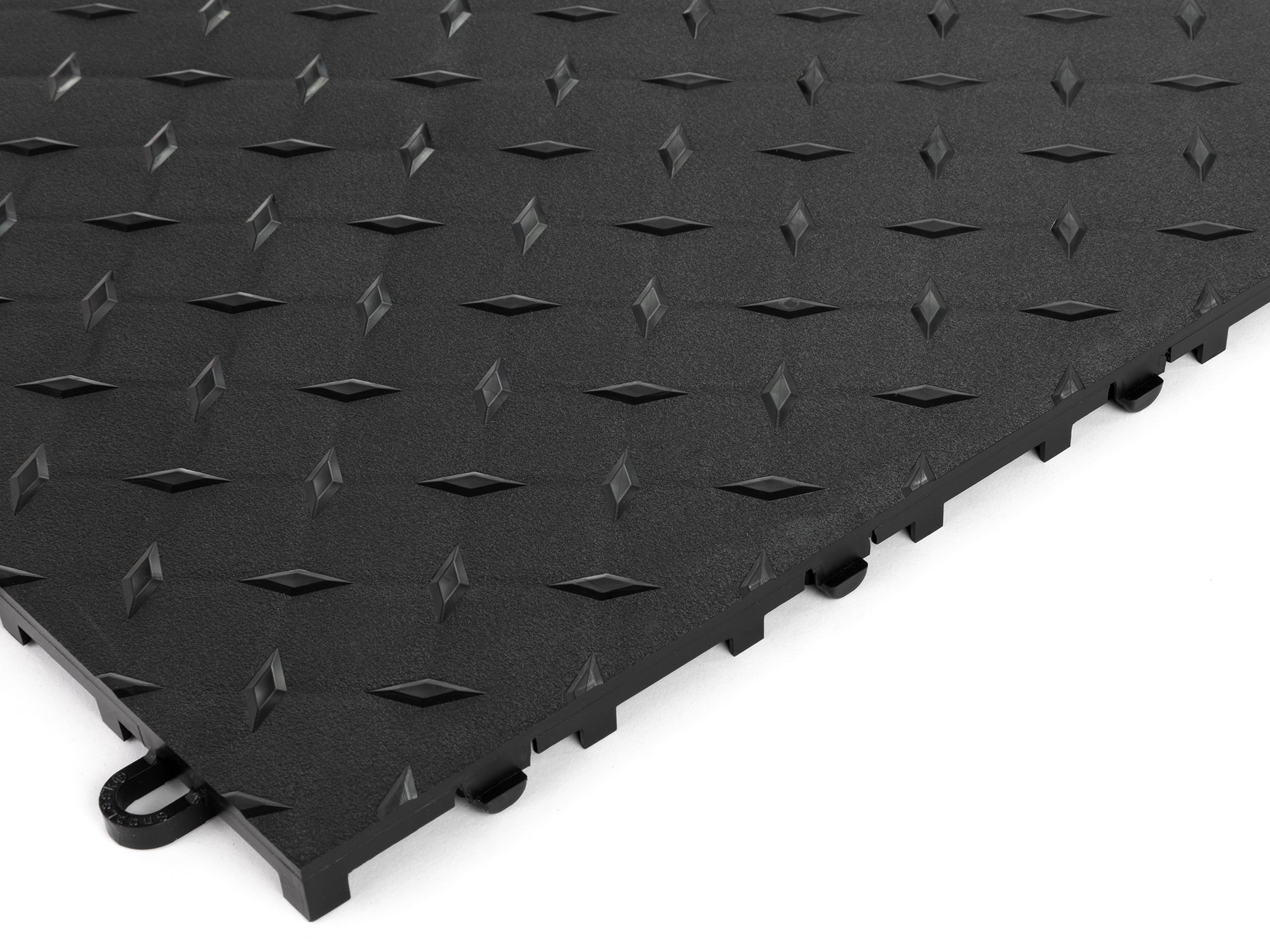 12in x 12in Diamond Plate Pattern Polypropylene Garage Flooring Tiles (48-Pack)