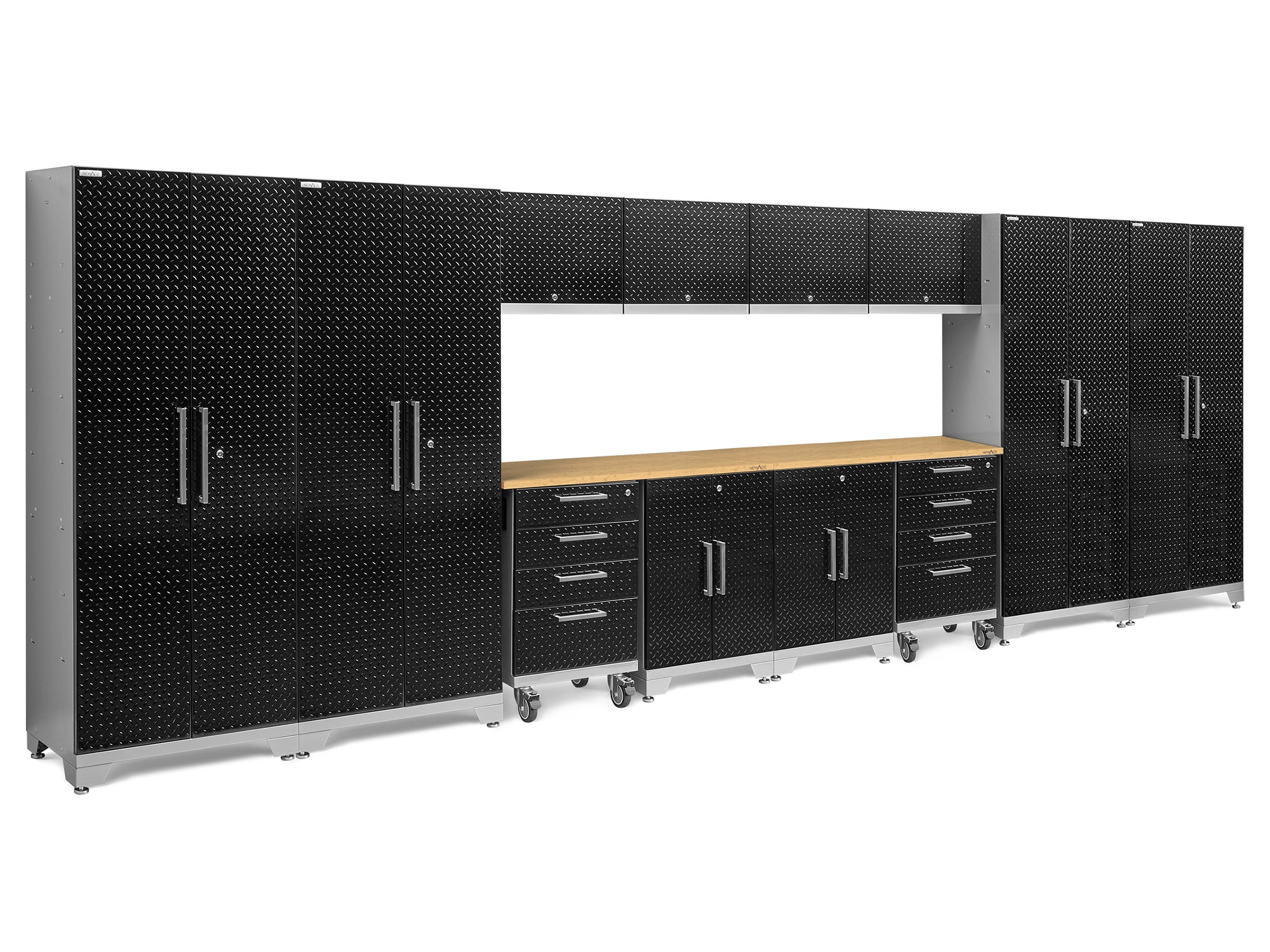 Diamond Plate Black / Bamboo