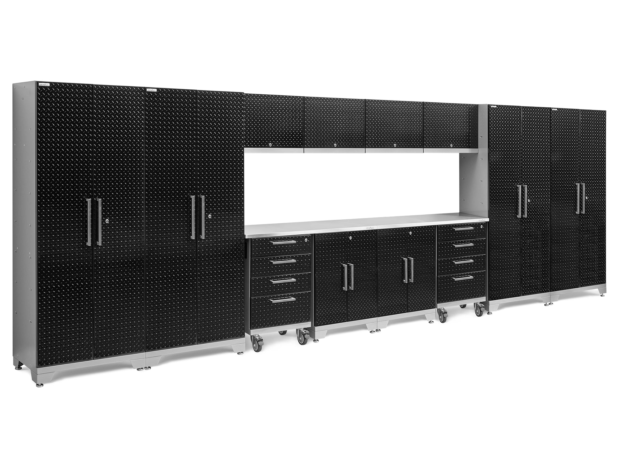 Diamond Plate Black / Stainless Steel