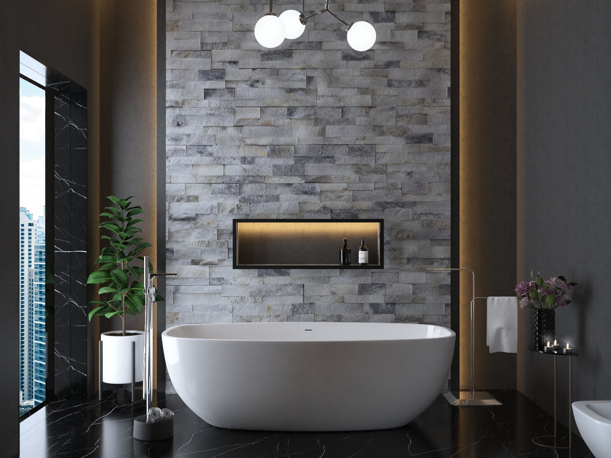 Natural Stacked Stone Panel (Pack of 6)