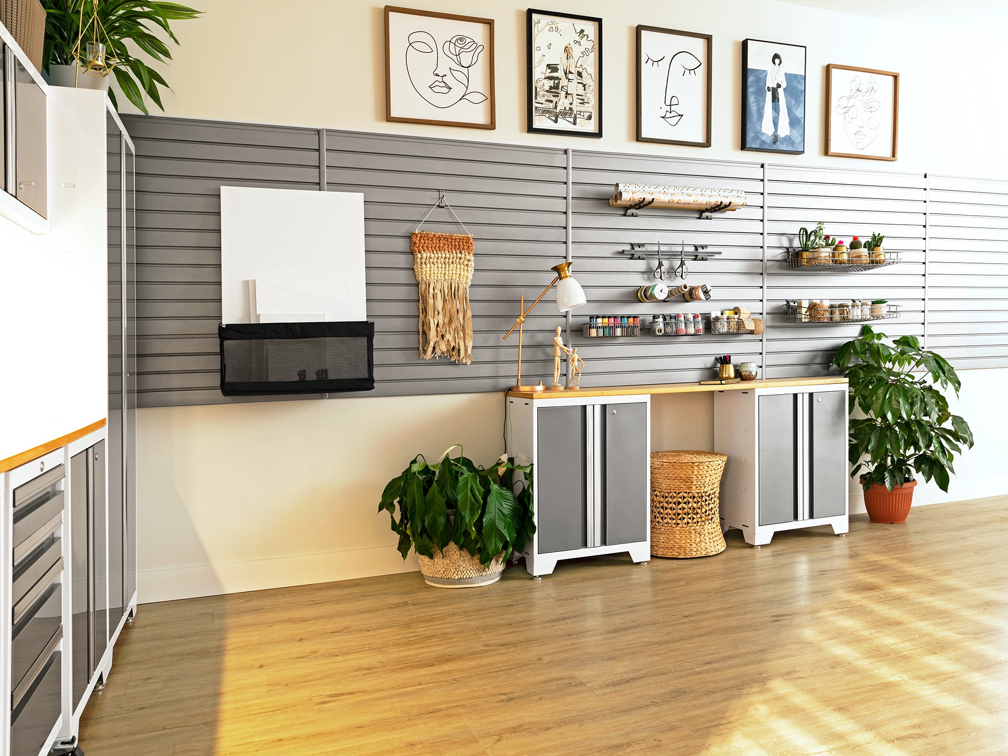 Bold Series 7 Piece Cabinet Set with Tool, Base, Wall Cabinets and 30 in. Lockers