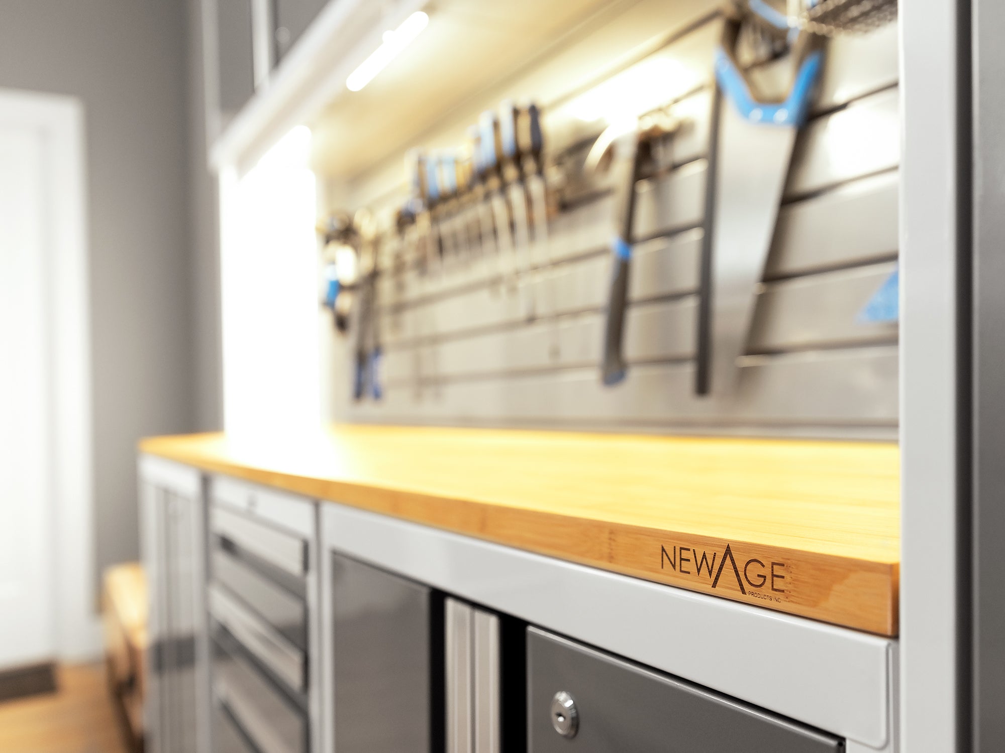 Bold Series 7 Piece Cabinet Set with Tool, Base, Wall Cabinets and 30 in. Lockers