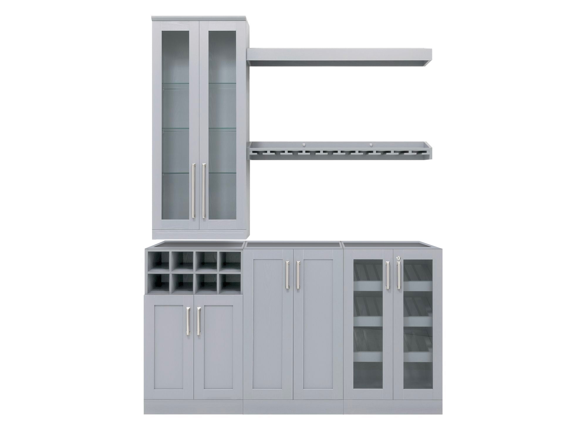 Home Bar 6 Piece Cabinet Set