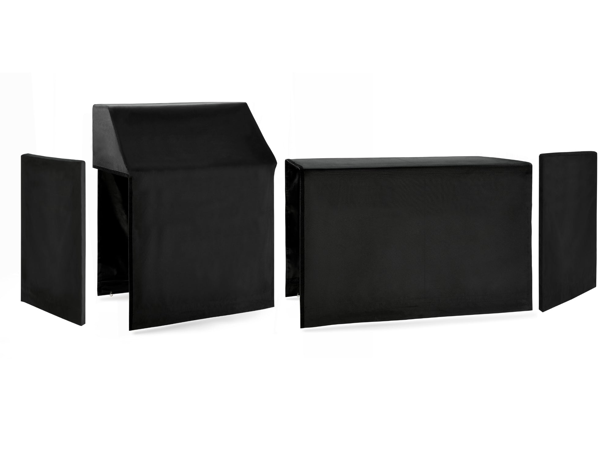 Outdoor Kitchen Classic Cover Bundle: Performance Grill, 88 in. Cabinet Set, Right/Left End Cover Panel