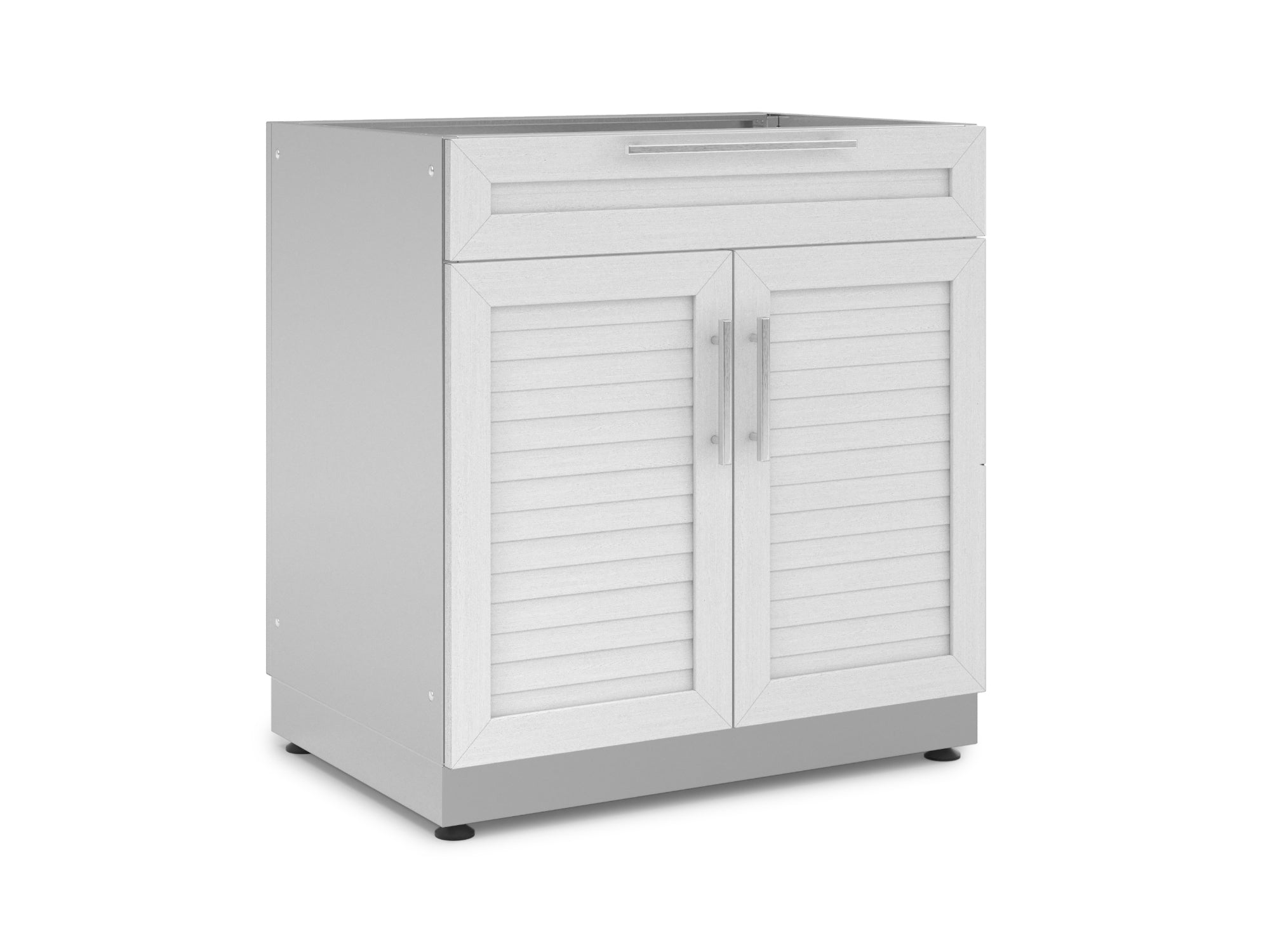 Outdoor Kitchen Stainless Steel Louvered Doors 32 in. Bar Cabinet