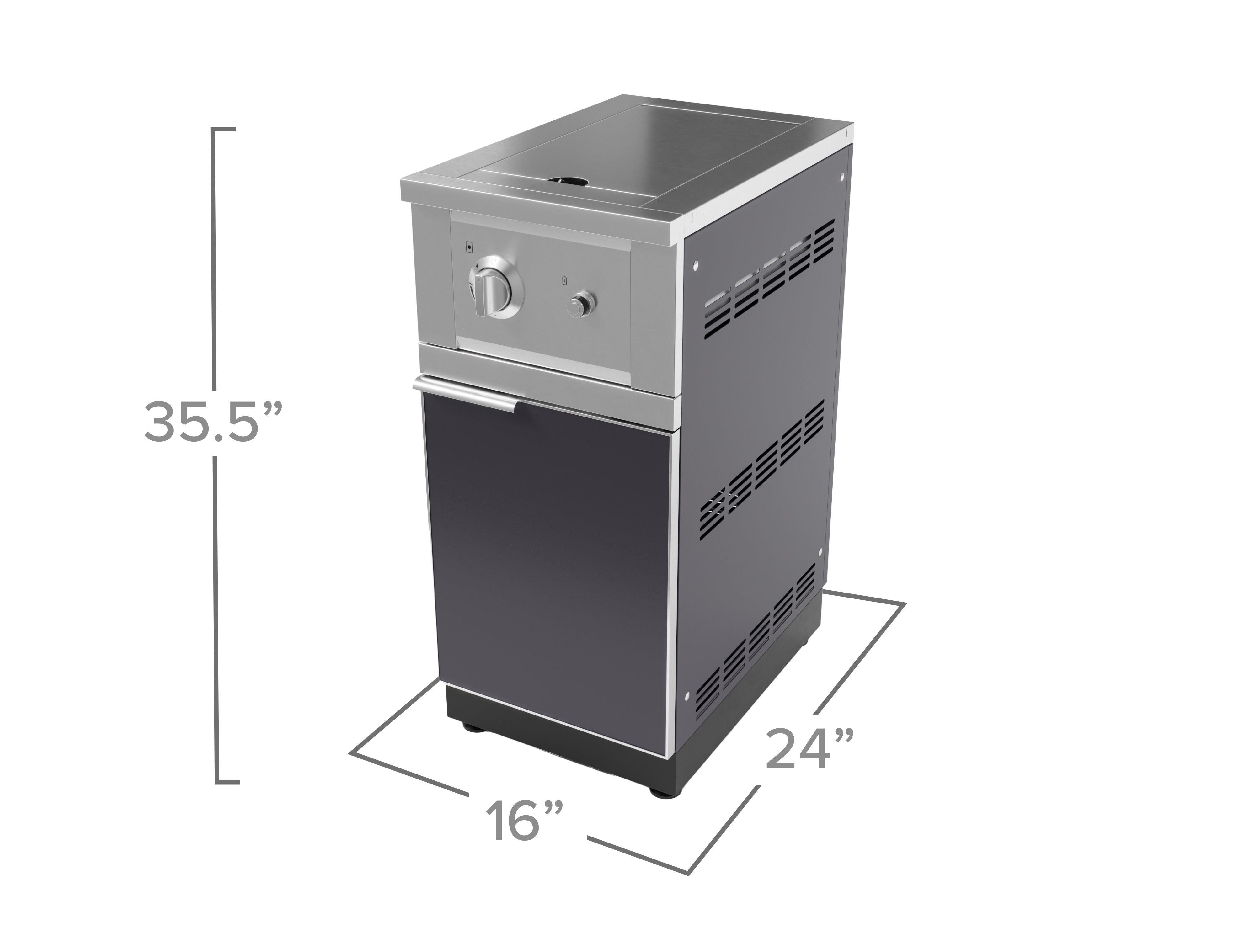 Outdoor Kitchen Aluminum Performance Side Burner with Cabinet